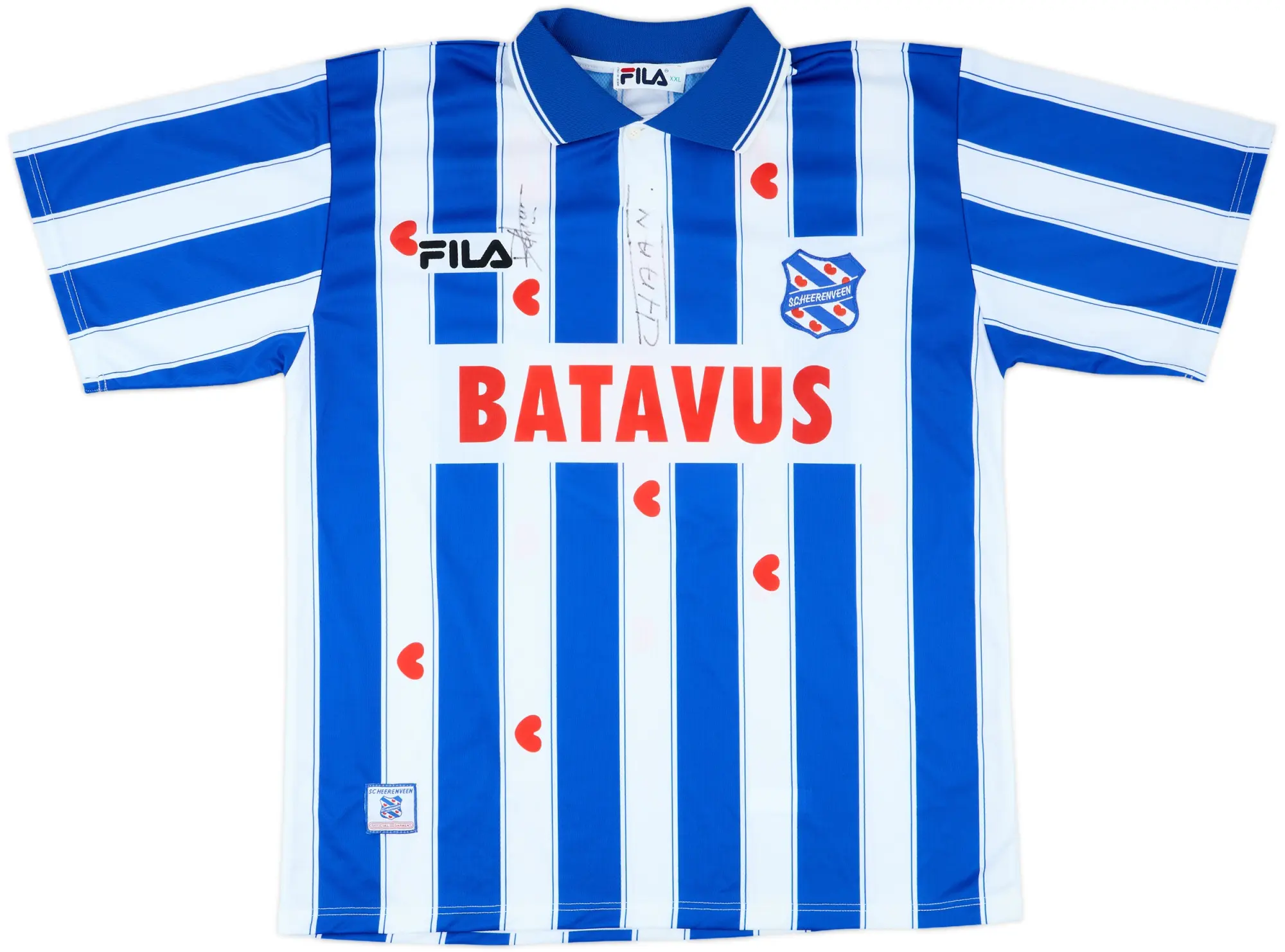1998-99 Heerenveen Match Issue Signed Home Shirt #9