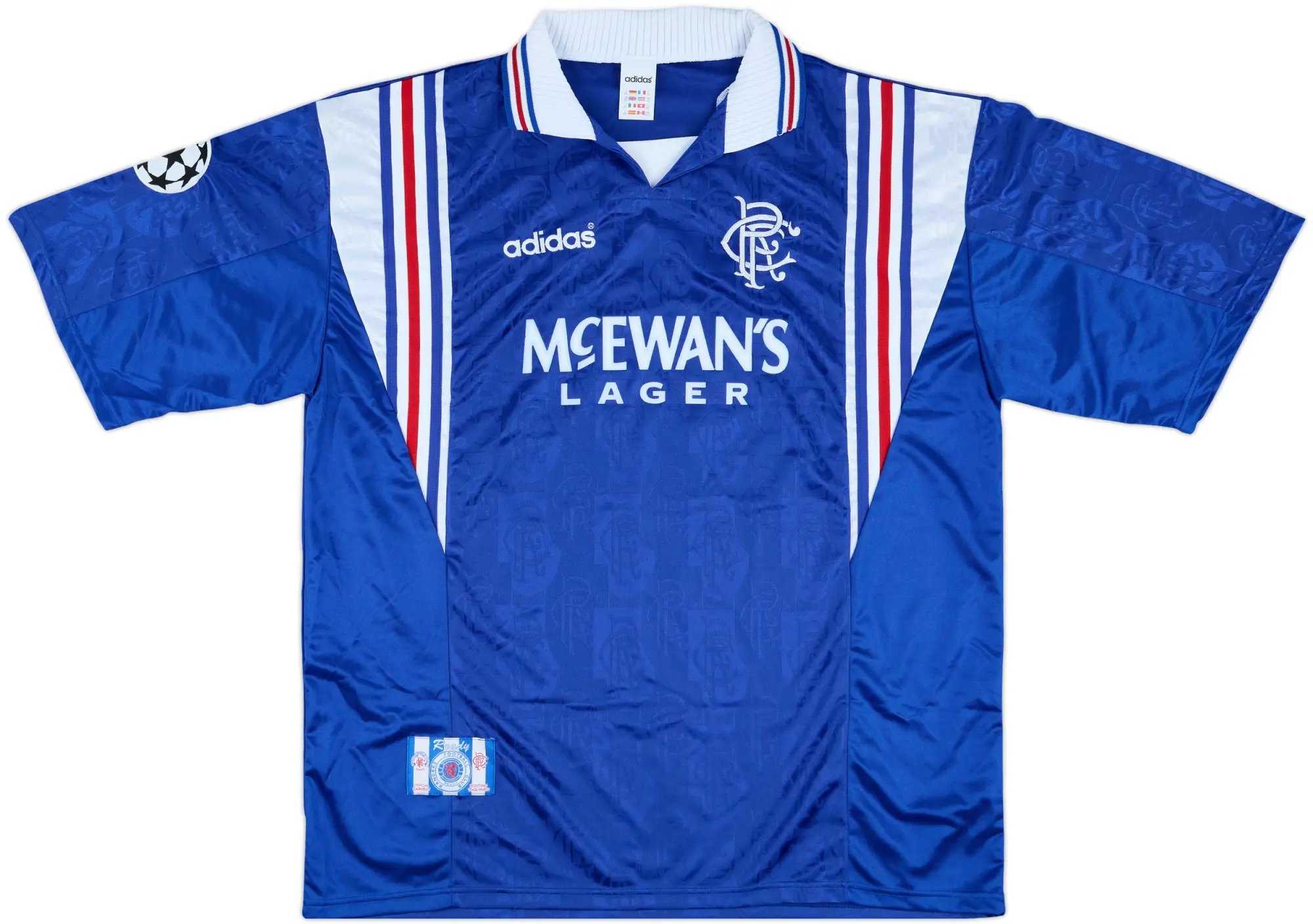 1996-97 Rangers Match Issue Champions League Home Shirt #6