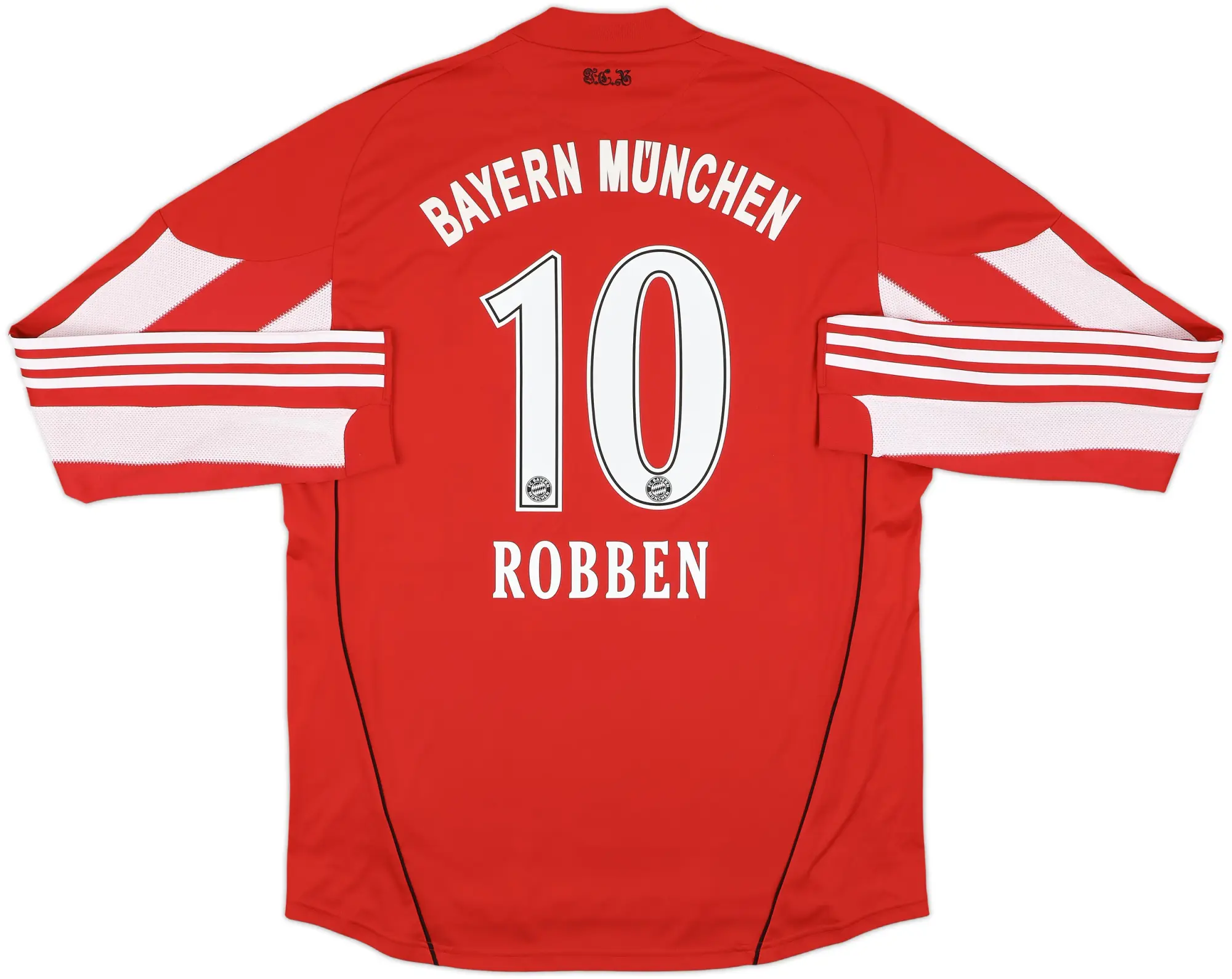 2010-11 Bayern Munich Home L/S Shirt Robben #10 - 8/10 - (XL)