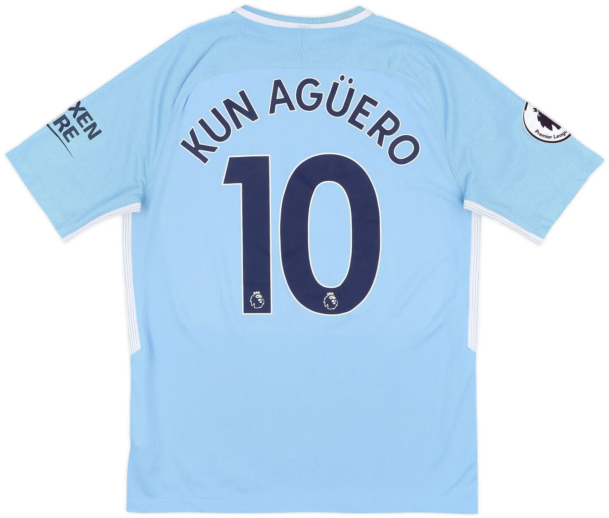 2017-18 Manchester City Home Shirt Kun Aguero #10 - 10/10 - (M)