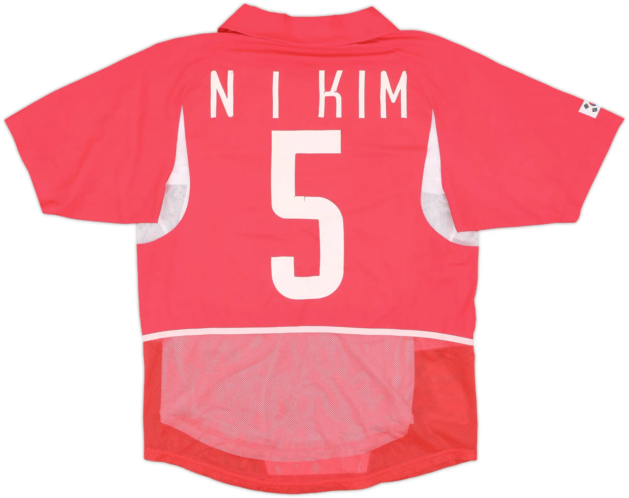 2002-03 South Korea Player Issue Home Shirt N I Kim #5 - 6/10 - (M)