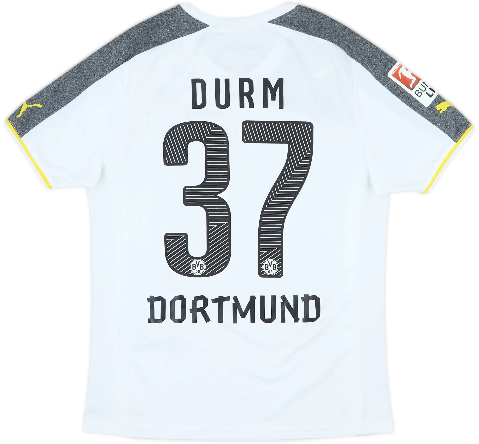2013-15 Borussia Dortmund Third Shirt Durm #37 - 8/10 - (S)