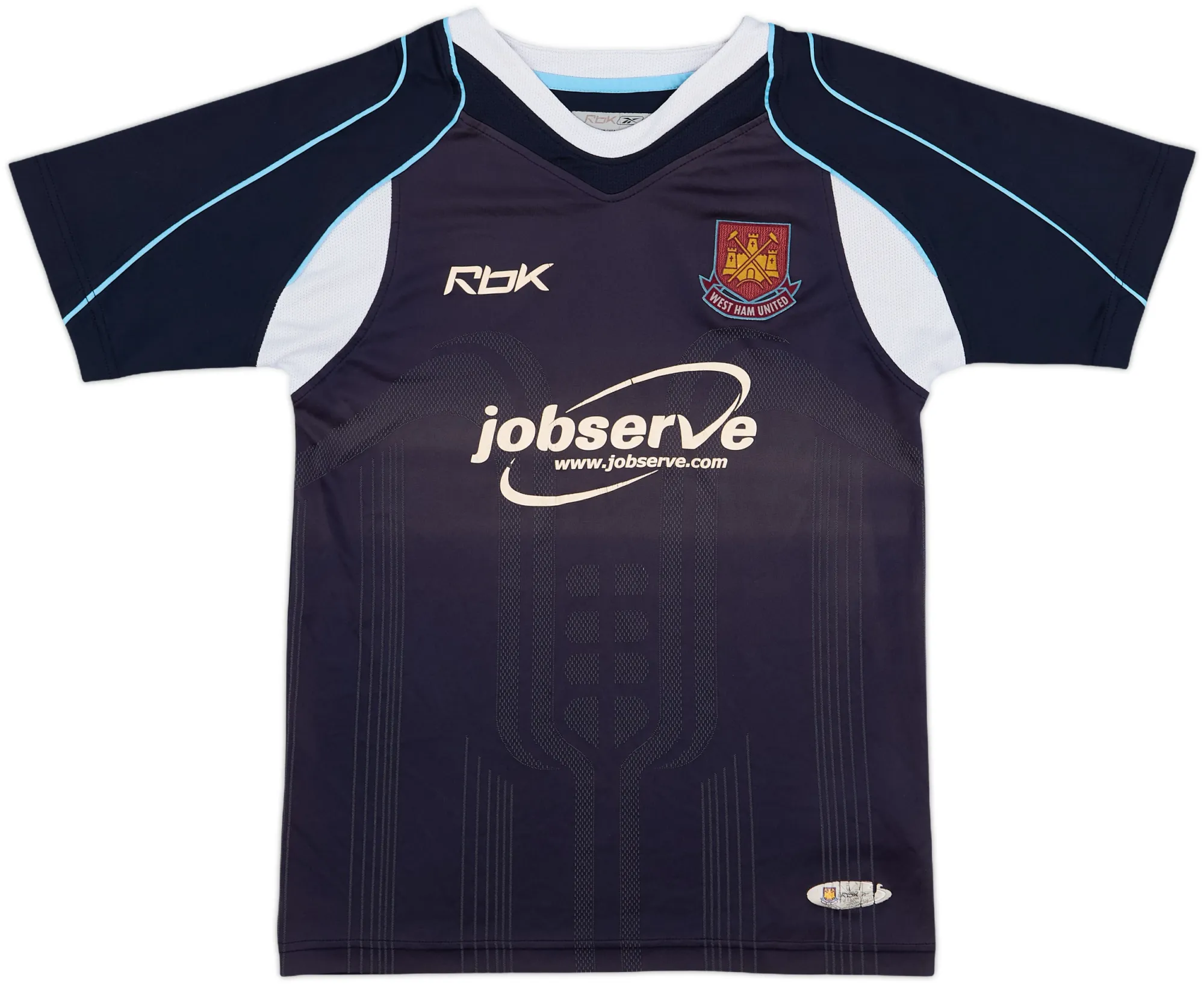 Reebok West Ham United Boys SS Away Shirt 2006/07