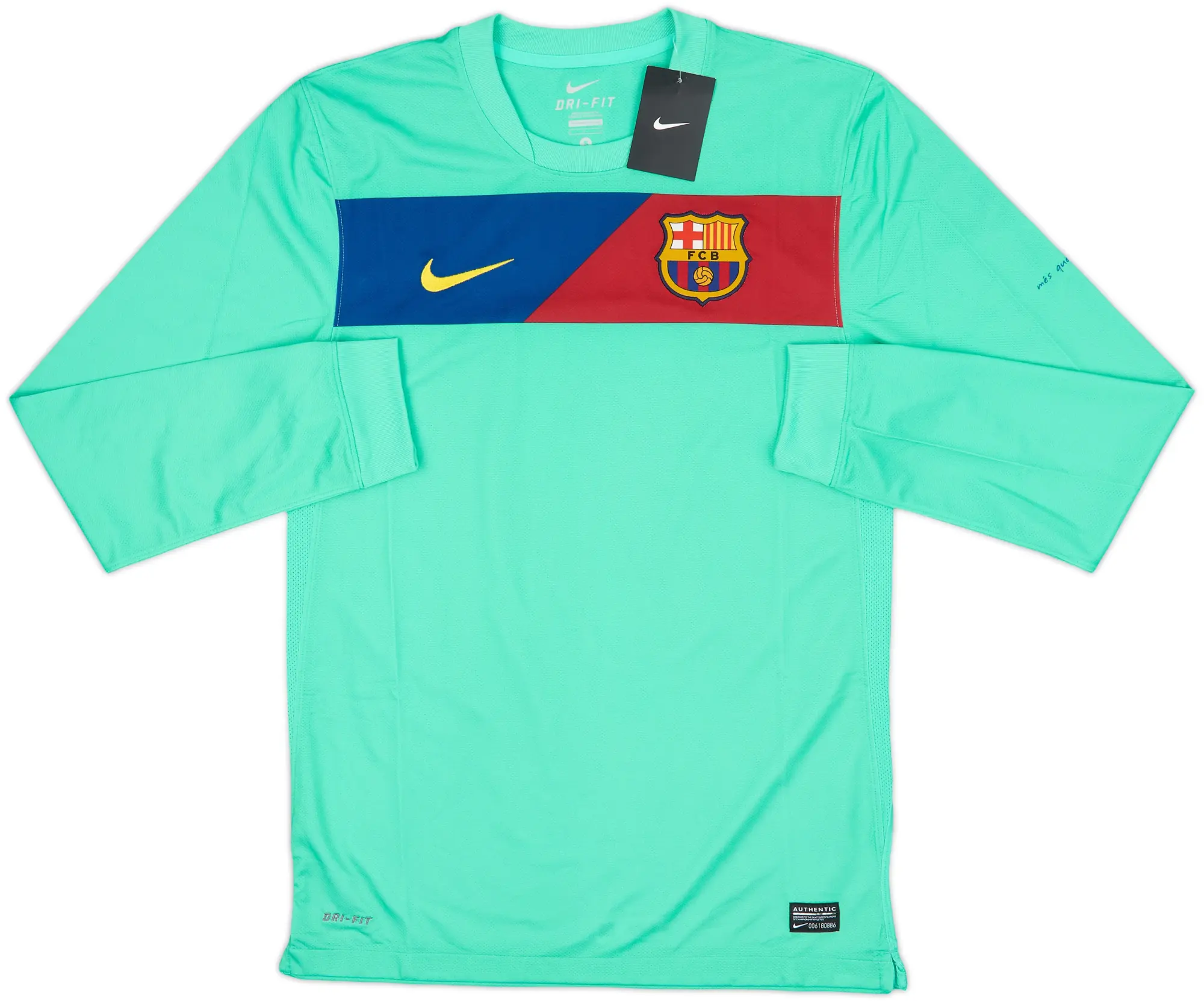Nike Barcelona Mens LS Player Issue Away Shirt 2010/11