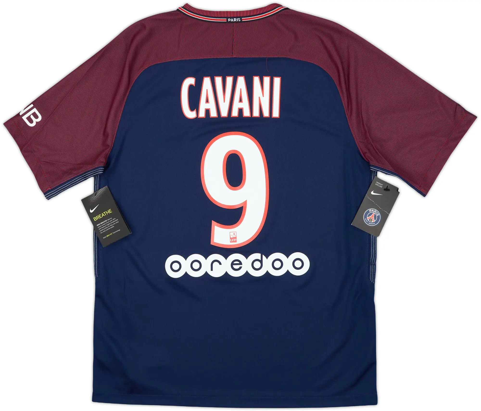 2017-18 Paris Saint-Germain Home Shirt Cavani #9 (M)