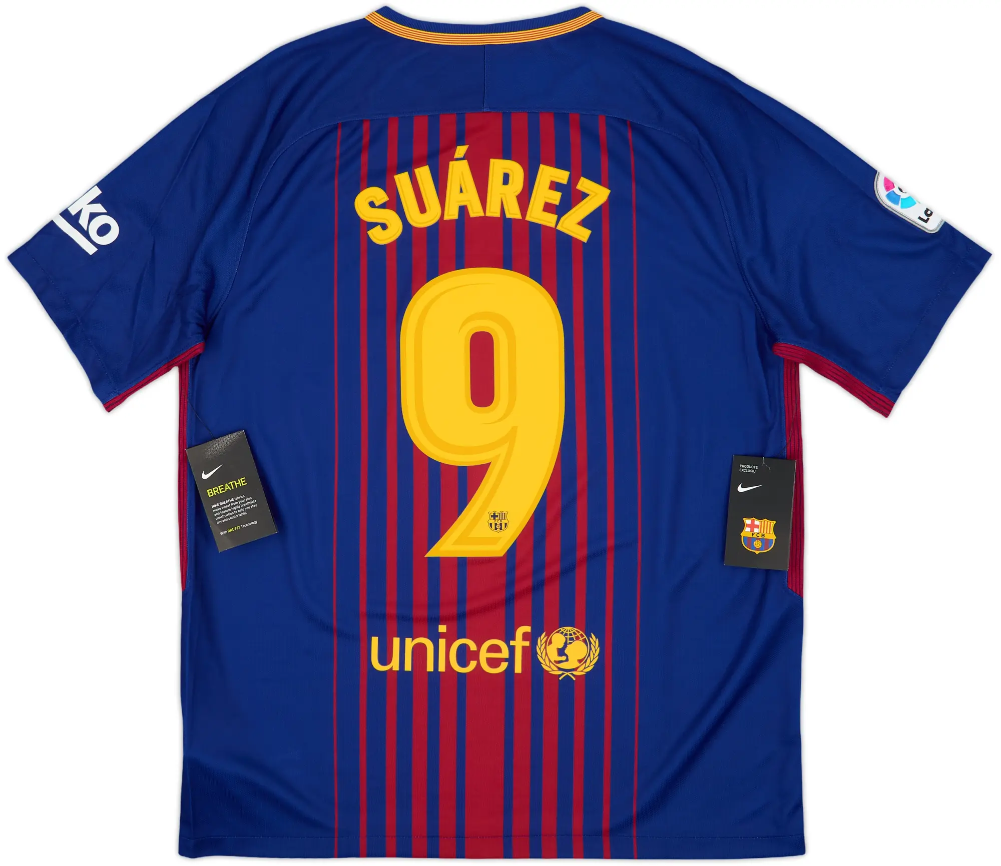 2017-18 Barcelona Home Shirt Suarez #9 (L)