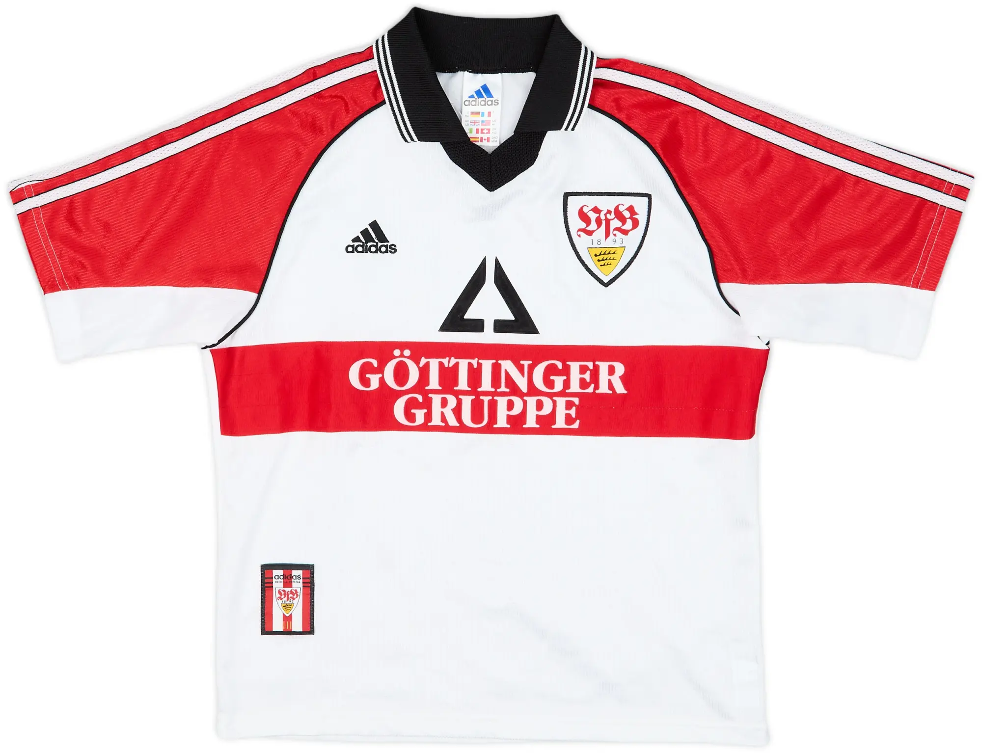 adidas Stuttgart Boys SS Home Shirt 1998/99