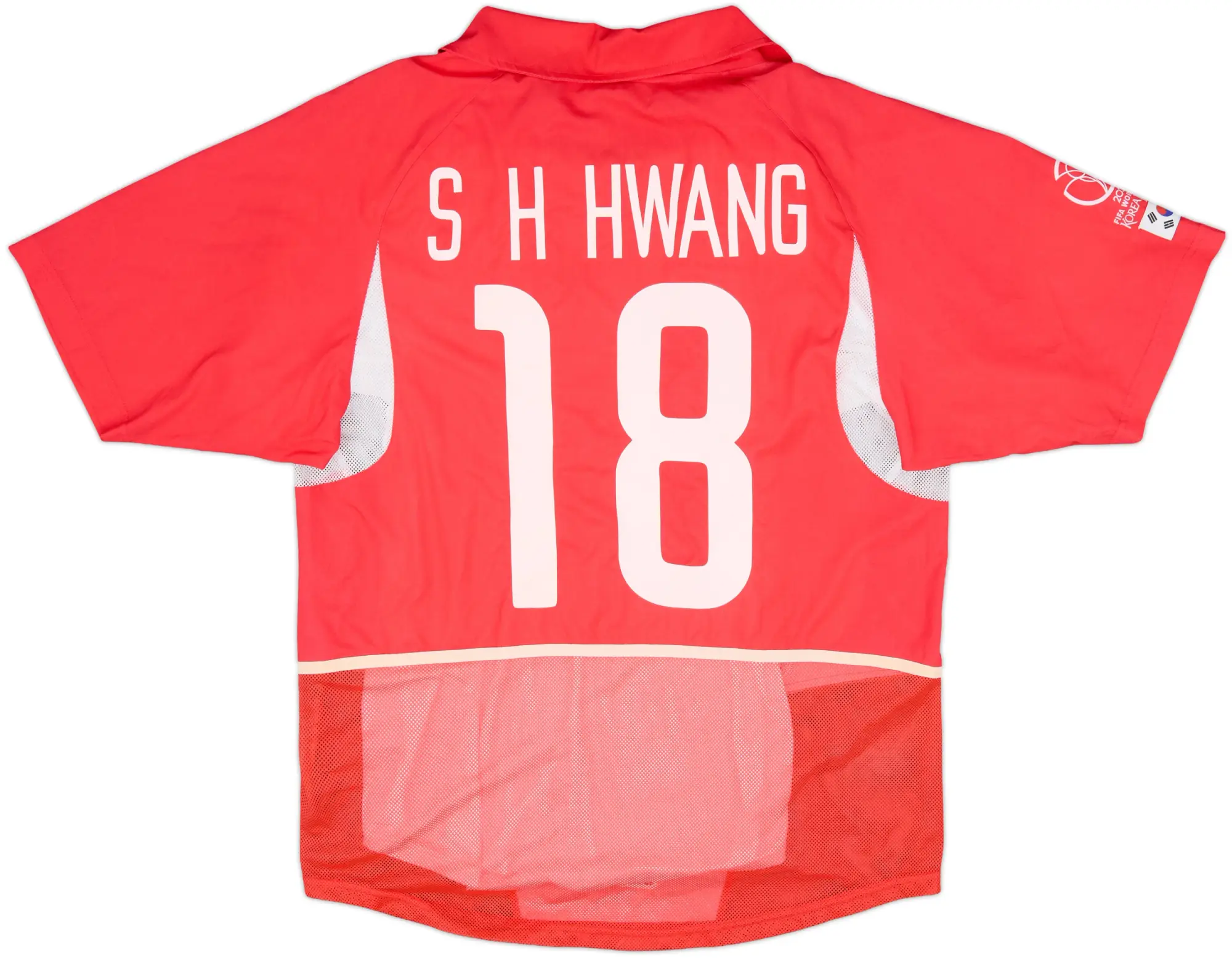 2002-03 South Korea Player Issue Home Shirt S H Hwang #18 - 9/10 - (M)