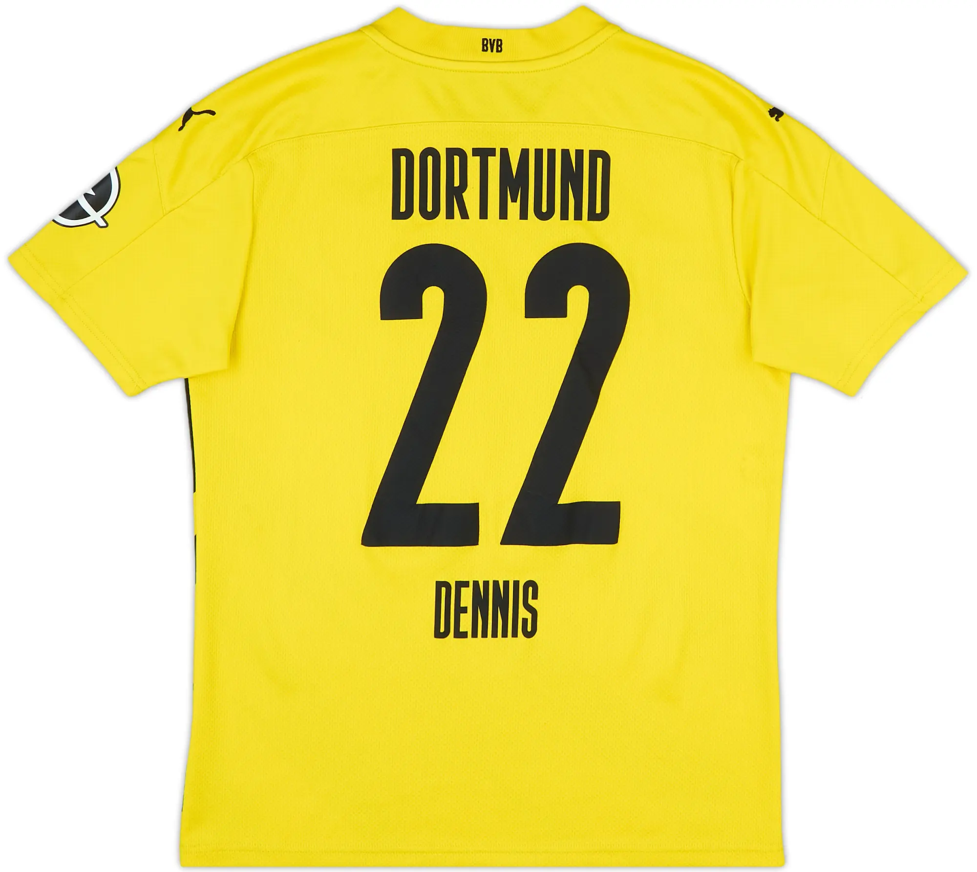 2020-21 Borussia Dortmund Home Shirt Dennis #22 - 7/10 - (M)