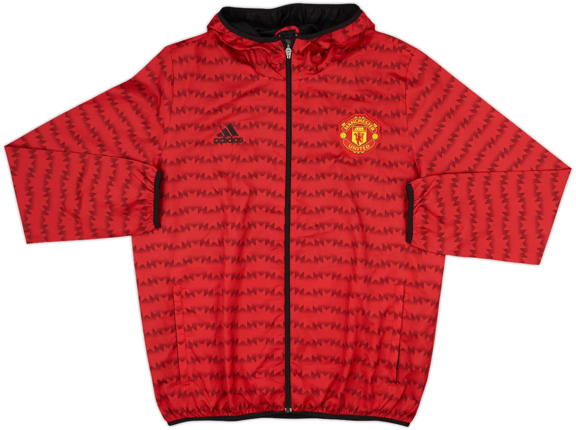 2015-16 Manchester United adidas Hooded Track Jacket - 9/10 - (L)