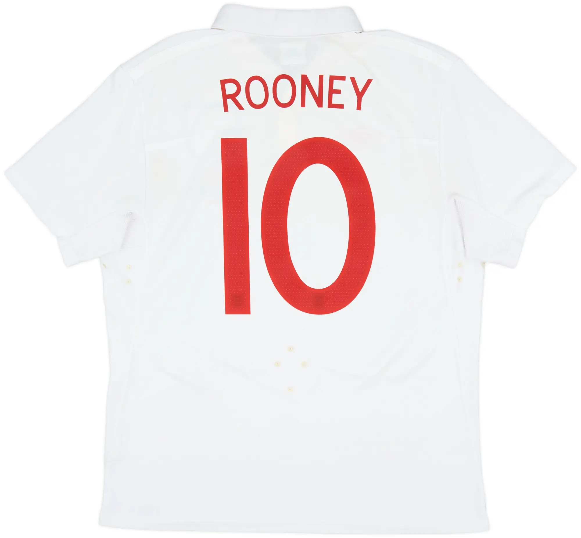 2010-11 England 'South Africa' Home Shirt Rooney #10 - 8/10 - (L)