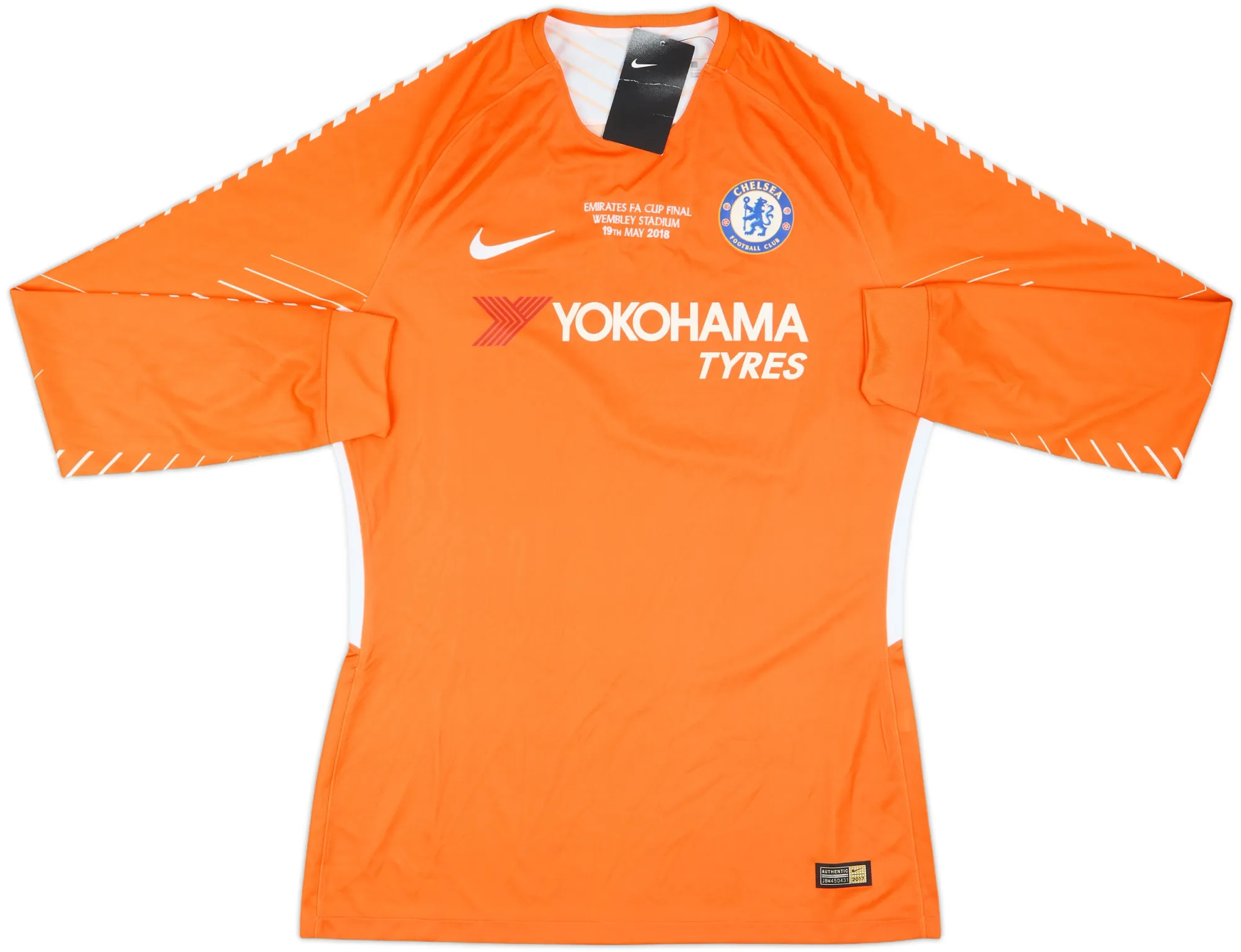 Nike Chelsea Mens LS Goalkeeper Player Issue FA Cup Final Shirt 2018/19