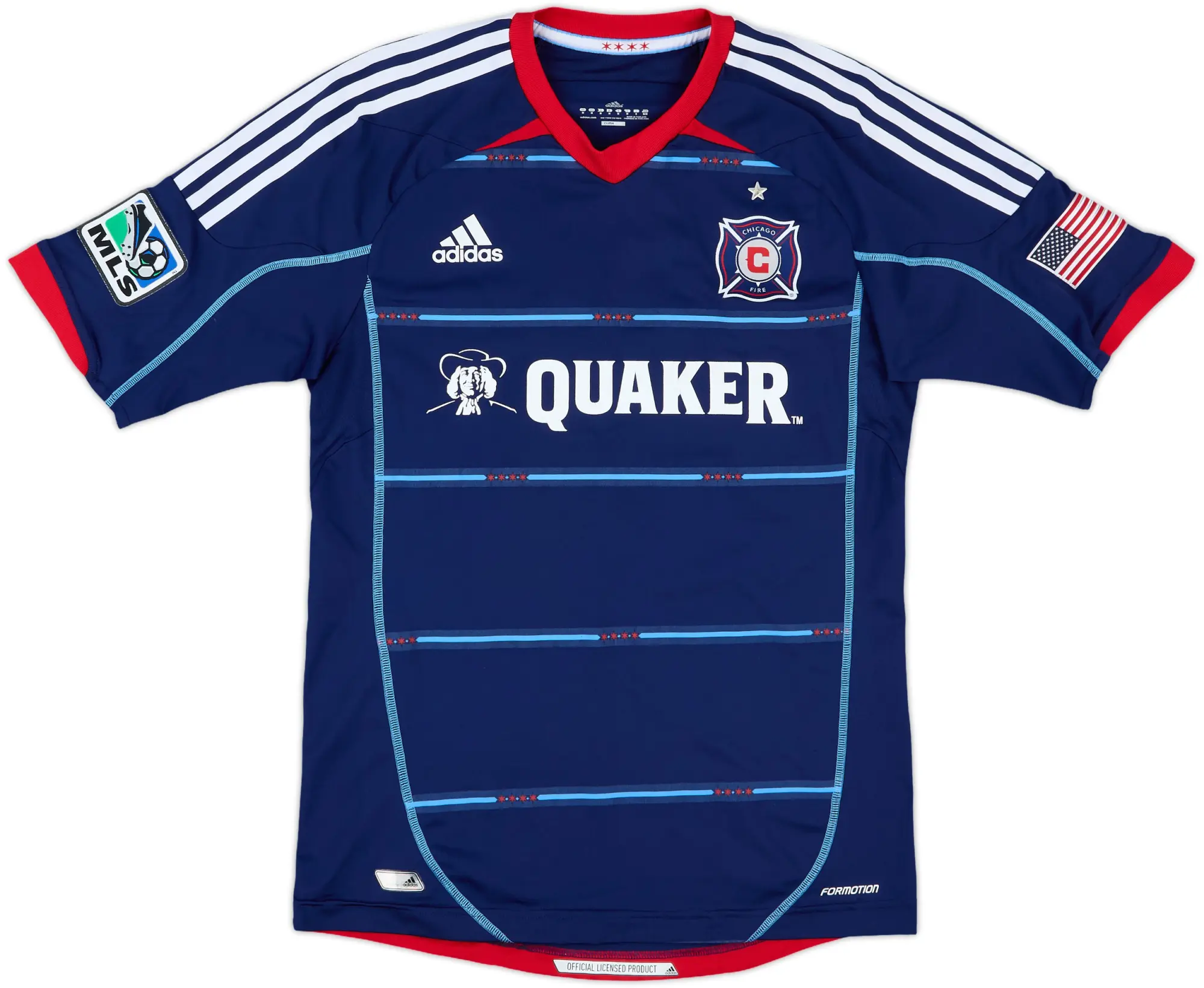 adidas Chicago Fire Mens SS Player Issue Away Shirt 2012