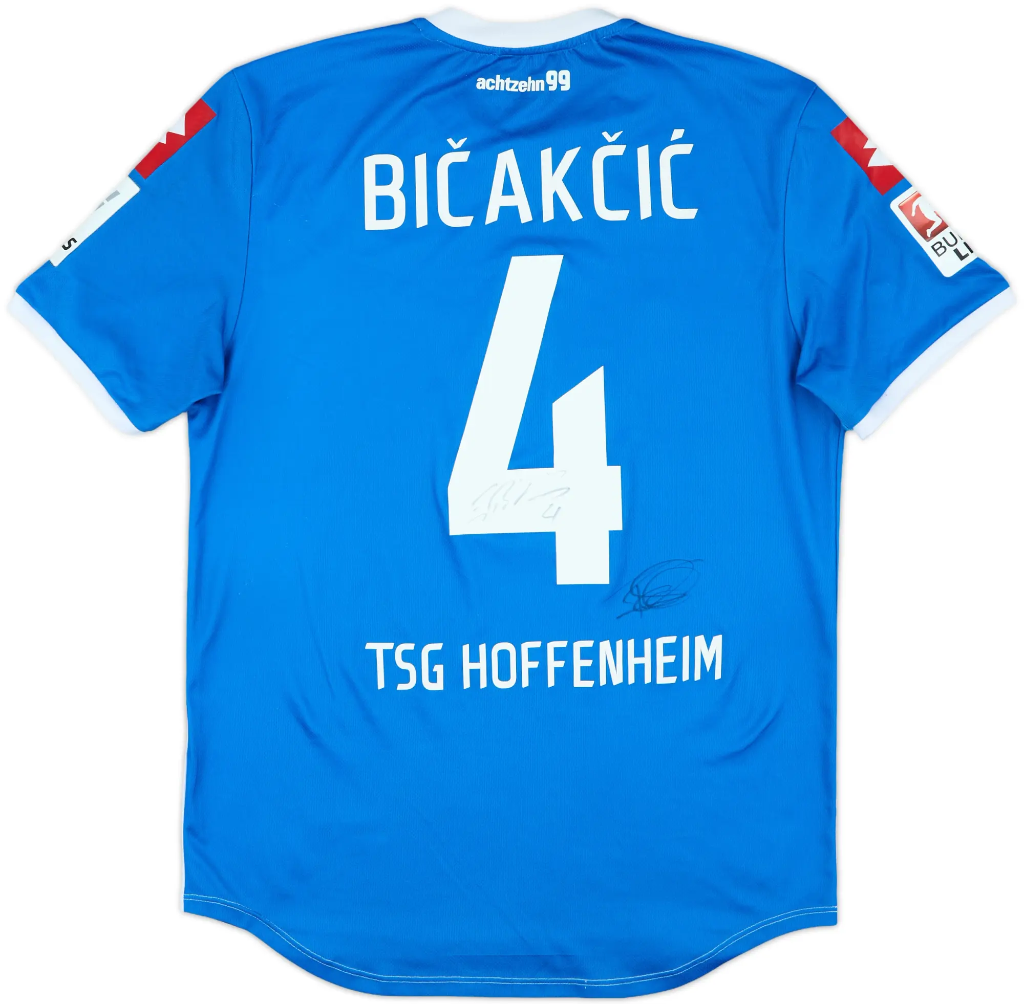 2014-15 Hoffenheim Squad Signed Home Shirt Bicakcic #4 - 7/10 - (M)