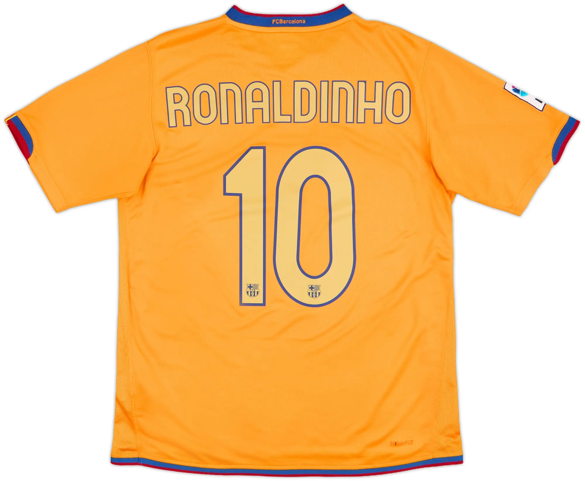 2006-08 Barcelona Away Shirt Ronaldinho #10 - 9/10 - (M)