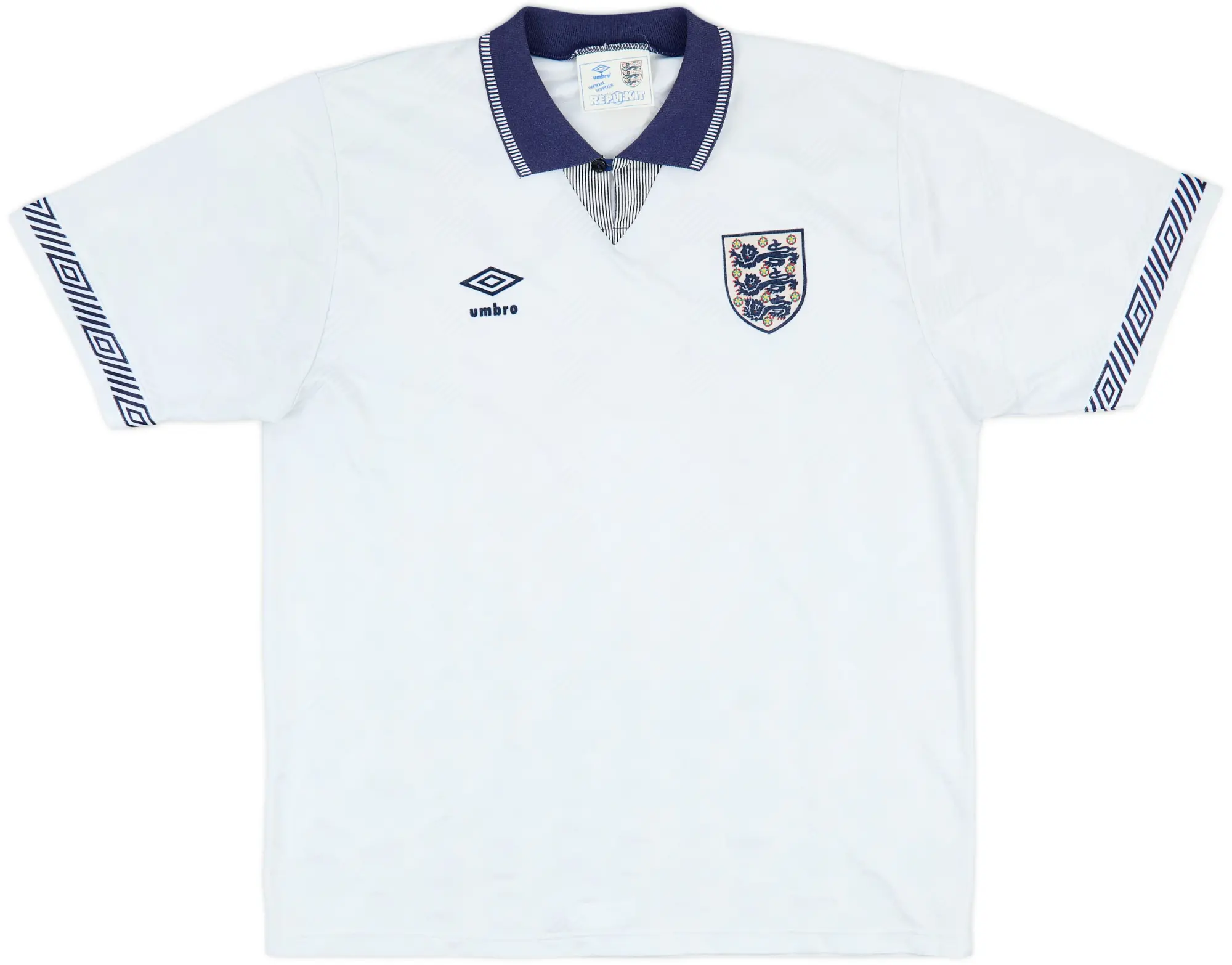 1990-92 England Home Shirt #19 (Gascoigne) - 8/10 - (L)