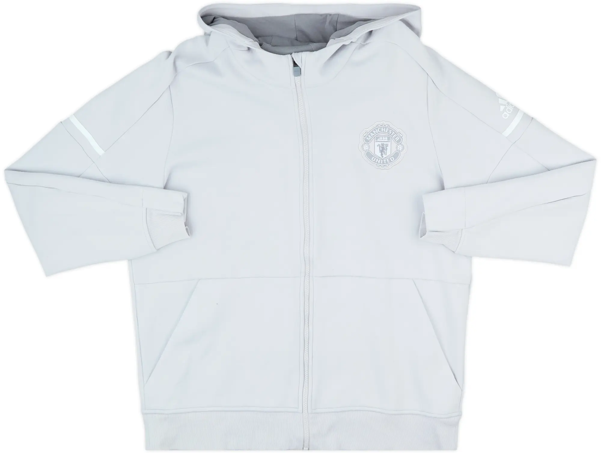 2017-18 Manchester United adidas Hooded Track Jacket - 8/10 - (XL)