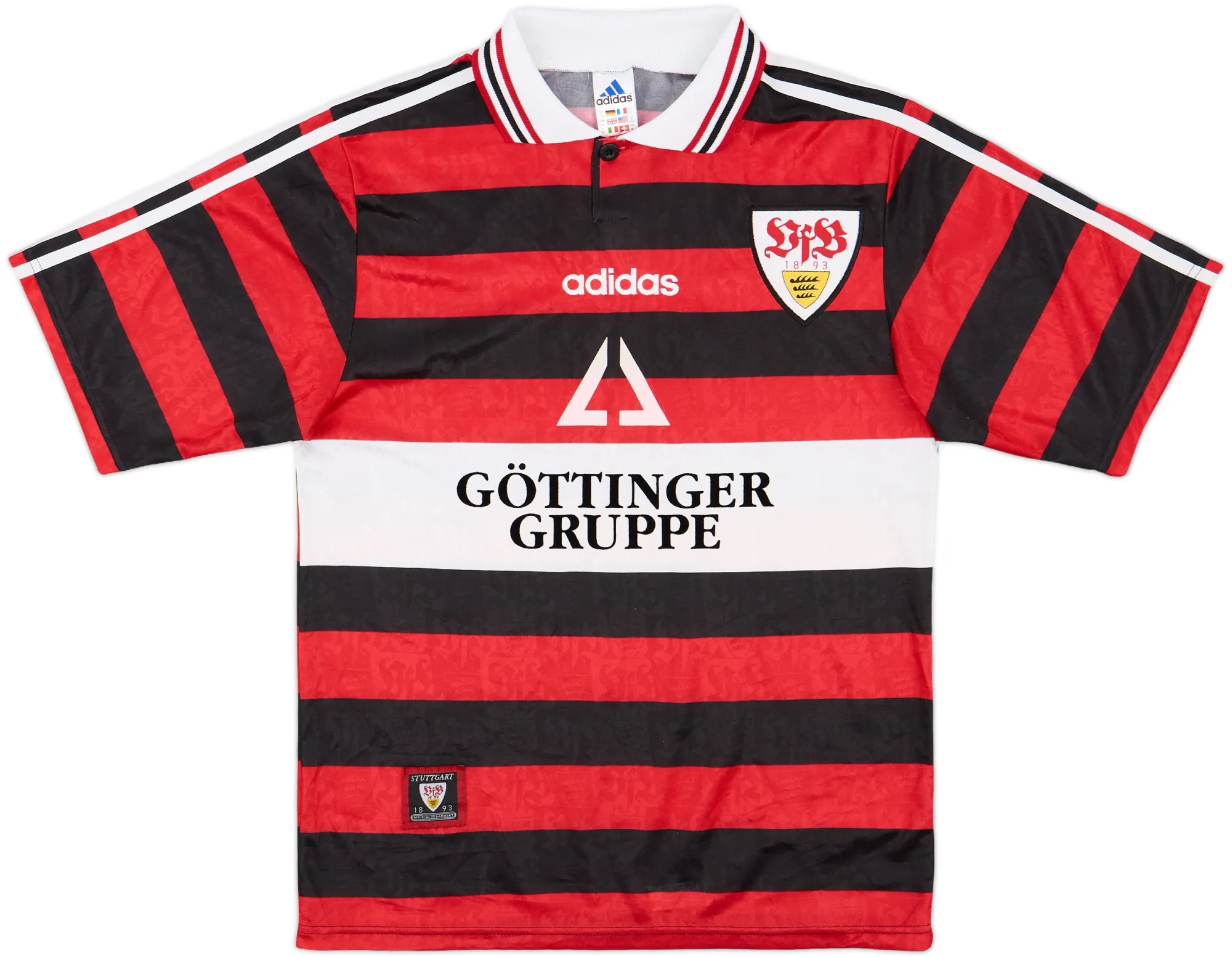 adidas Stuttgart Mens SS Away Shirt 1997/98