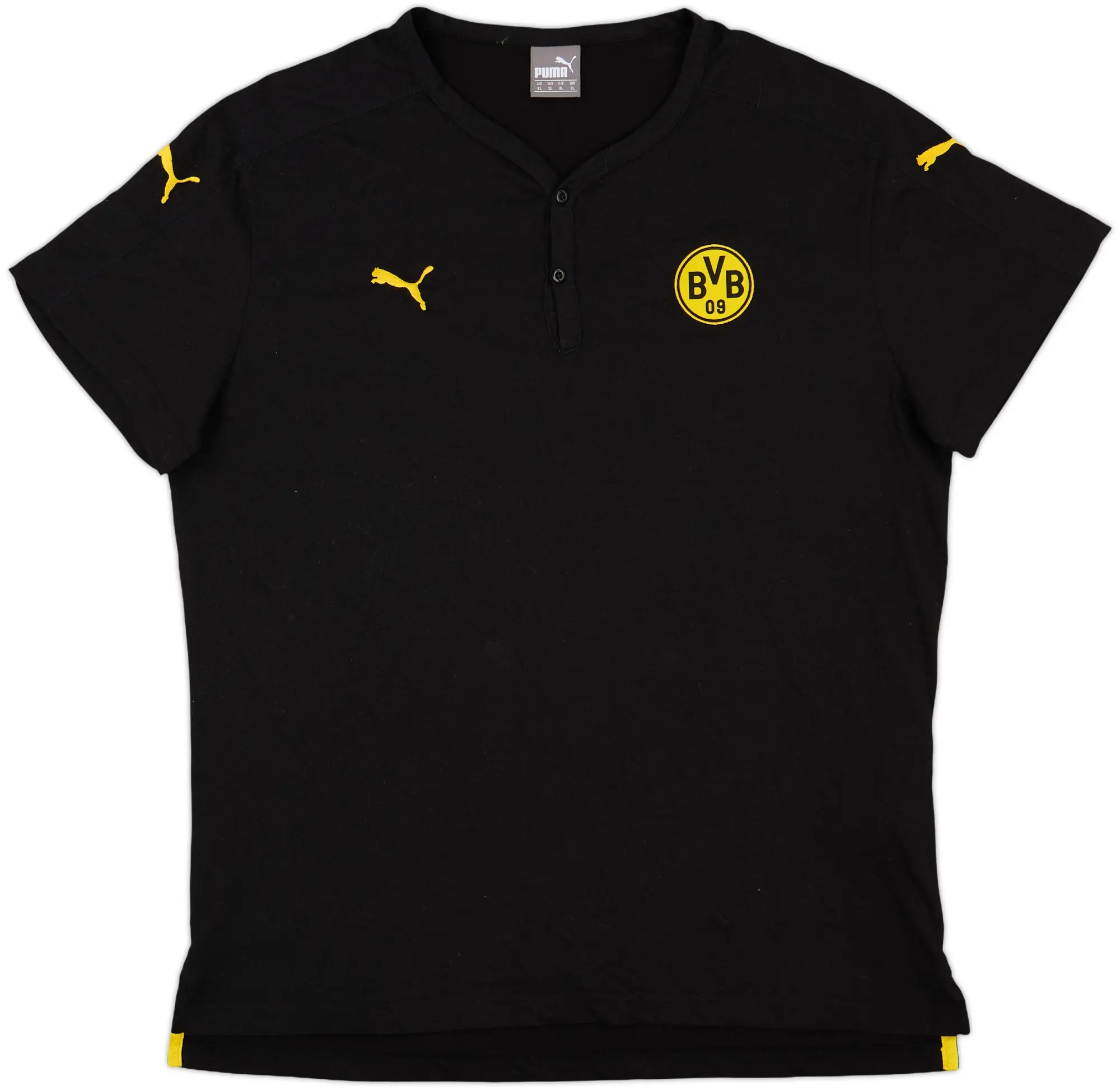 2015-16 Borussia Dortmund Puma Casual Henley Tee - 8/10 - (XL)