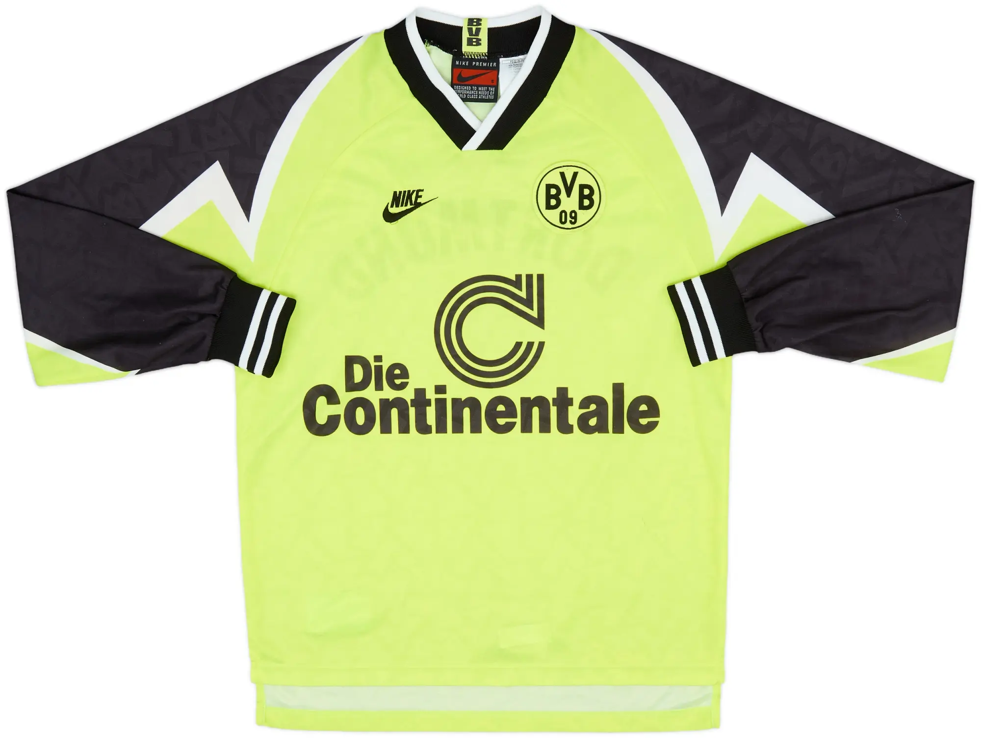 1995-96 Borussia Dortmund Home L/S Shirt - 8/10 - (S)