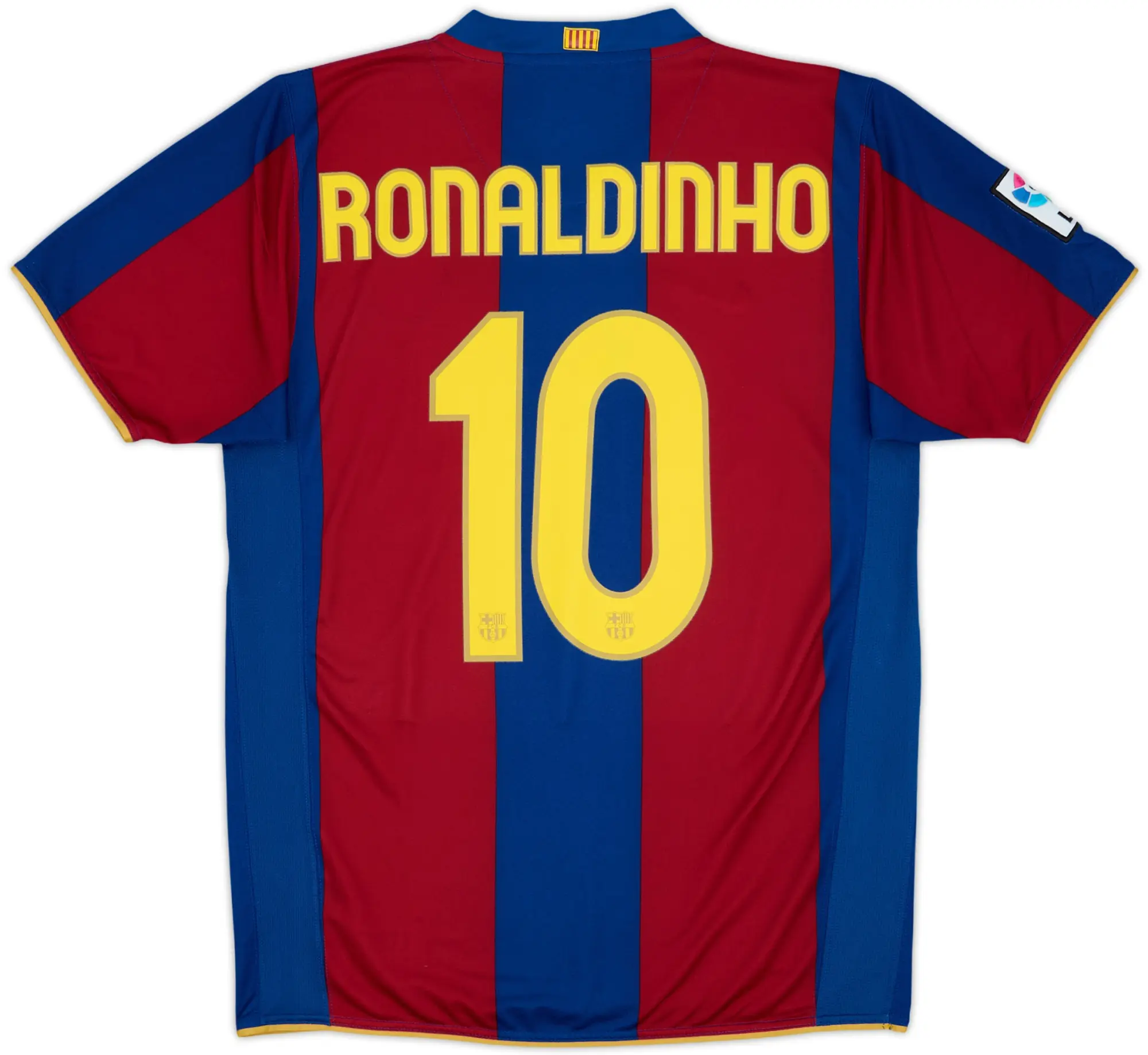 2007-08 Barcelona Home Shirt Ronaldinho #10 - 8/10 - (M)