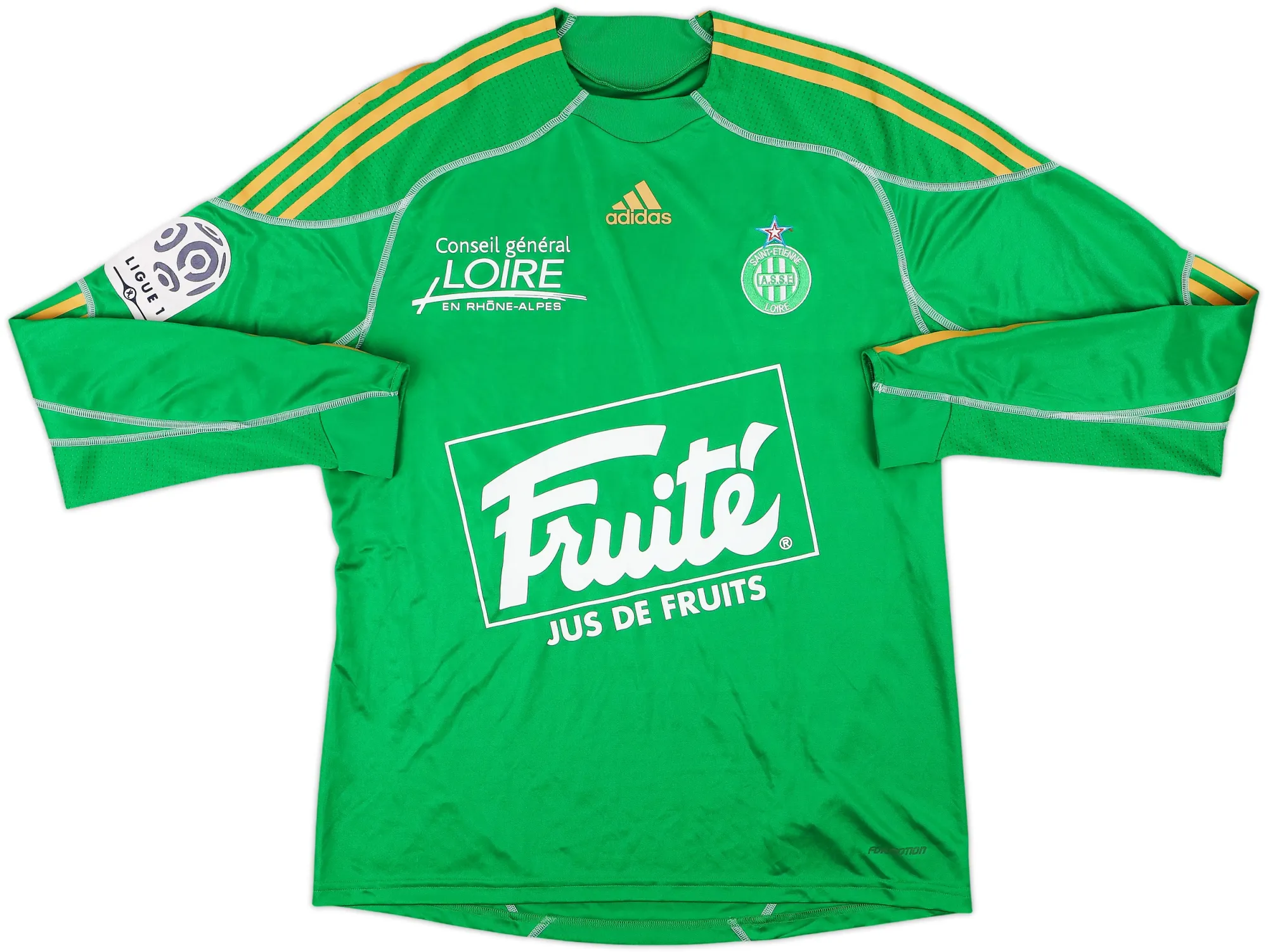 adidas Saint Etienne Mens LS Player Issue Home Shirt 2009/10