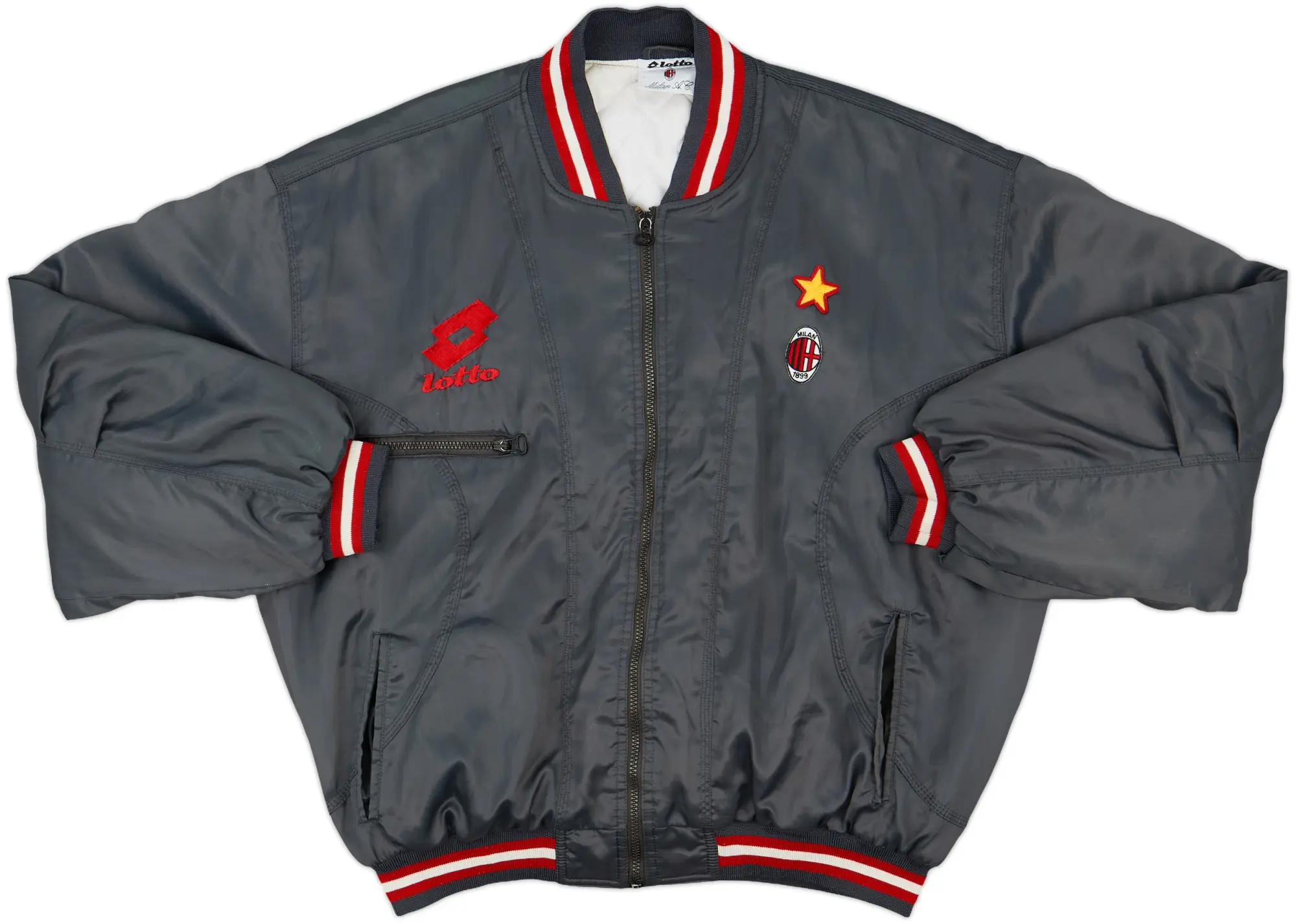 1995-96 AC Milan Lotto Padded Bomber Jacket - 9/10 - (L)