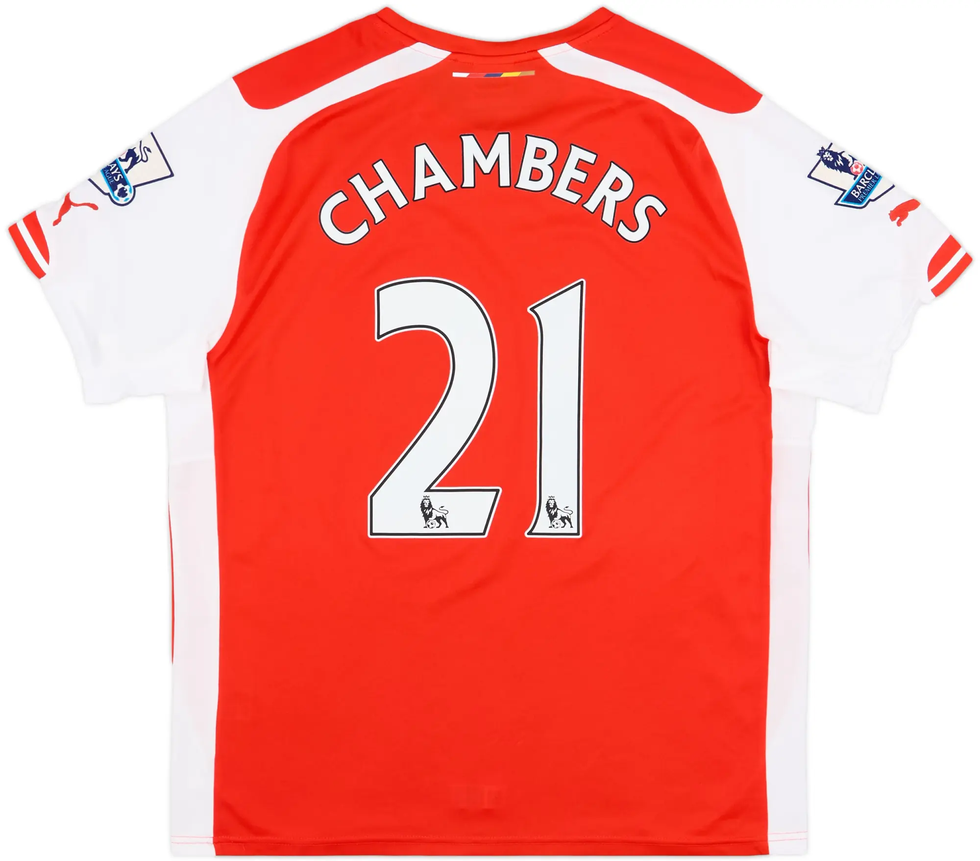 2014-15 Arsenal Home Shirt Chambers #21 - 7/10 - (L)