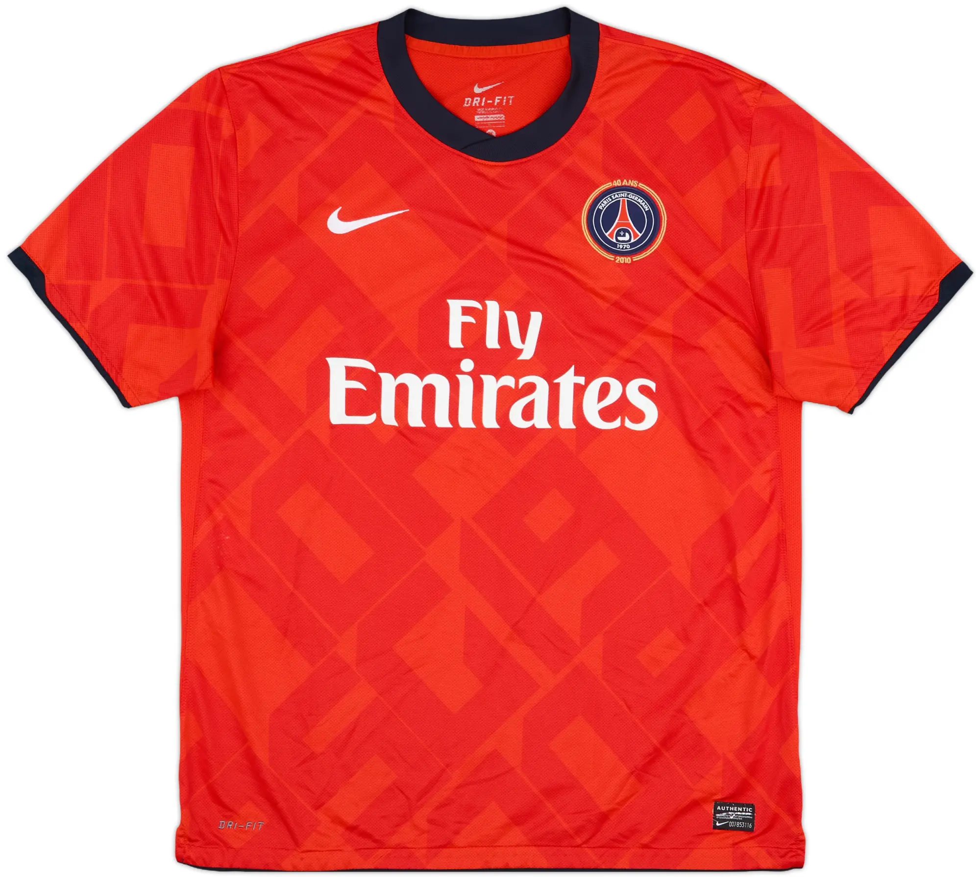 2010-12 Paris Saint-Germain '40 ANS' Home/Third Shirt - 8/10 - (XL)