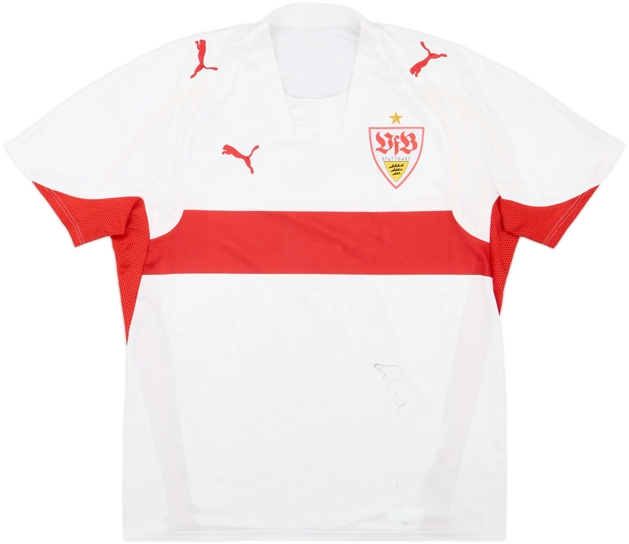 2007-08 Stuttgart Signed Home Shirt - 7/10 - (XL)