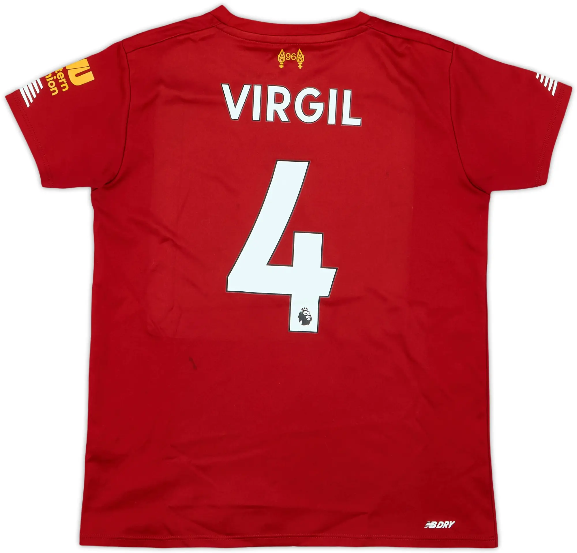 2019-20 Liverpool Home Shirt Virgil #4 - 7/10 - (6-7 Years)