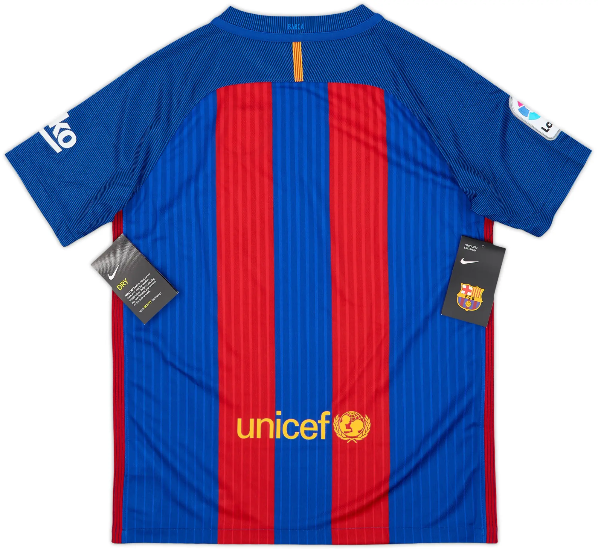 Nike Barcelona Boys SS Home Shirt 2016/17