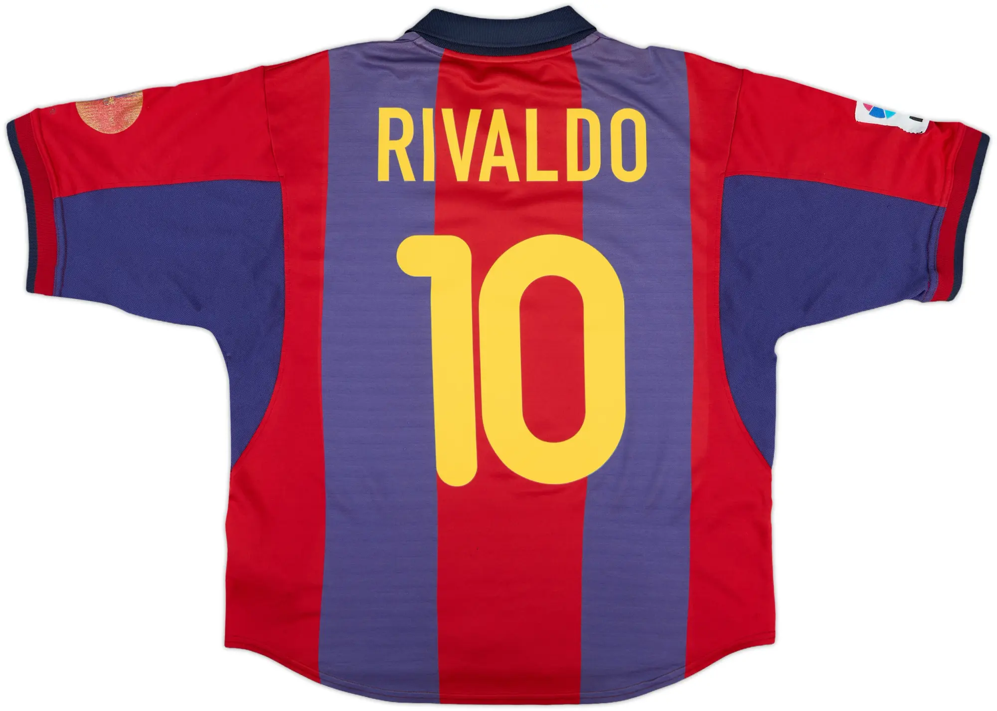 2000-01 Barcelona Home Shirt Rivaldo #10 - 7/10 - (L)