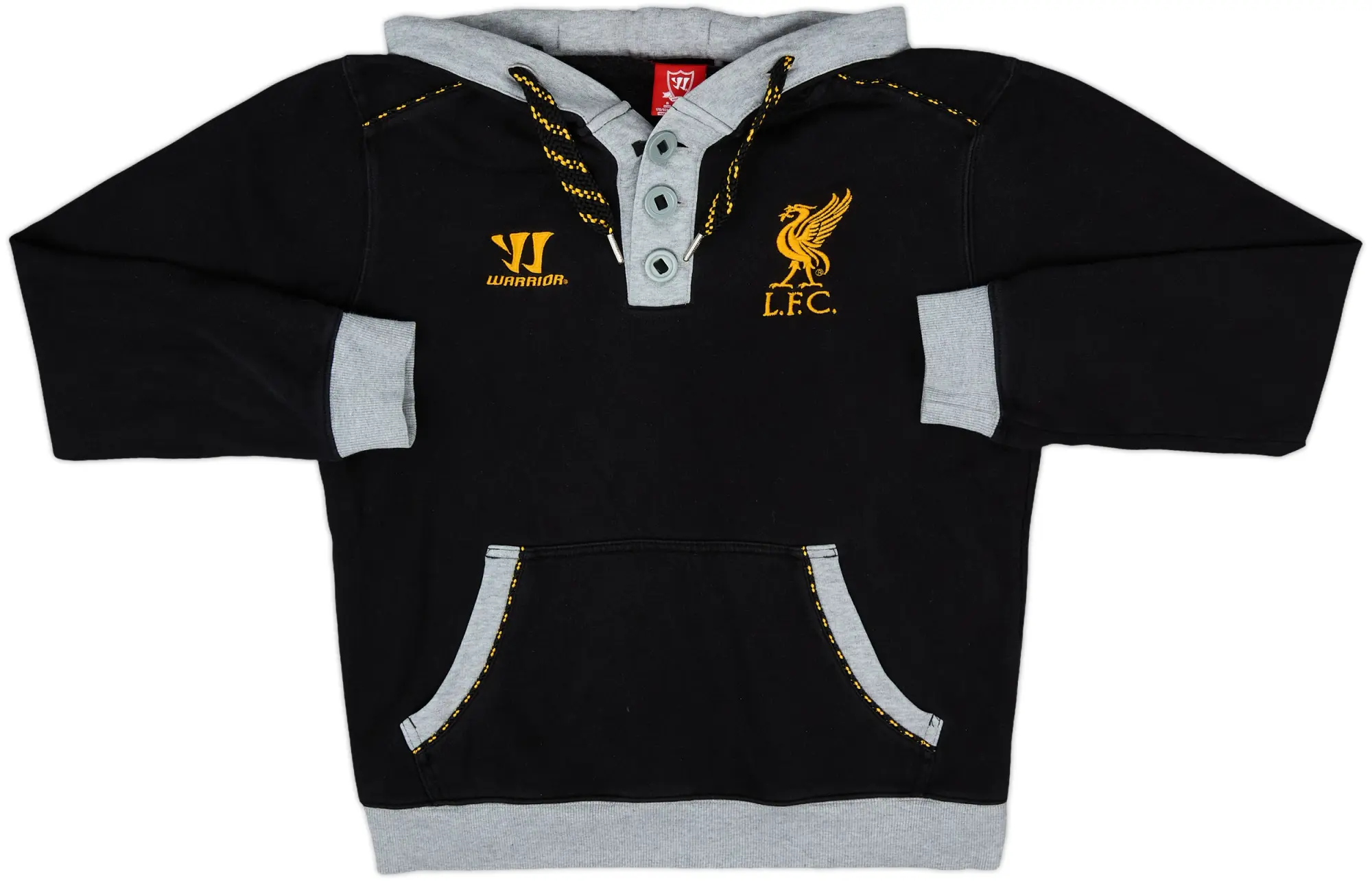 2012-13 Liverpool Warrior Hooded 1/4 Button Top - 9/10 - (S)