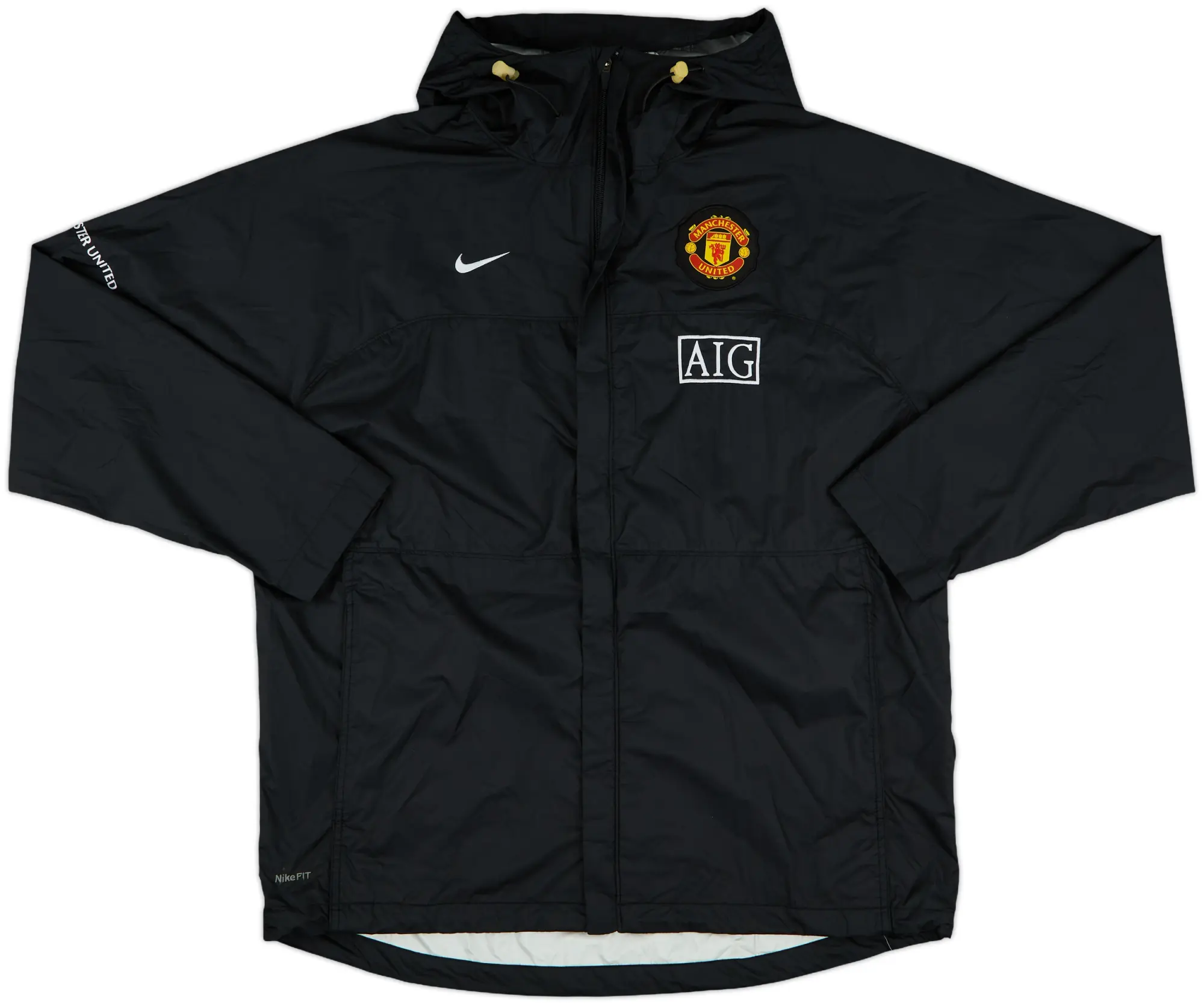 2008-09 Manchester United Nike Hooded Rain Jacket - 9/10 - (XL)