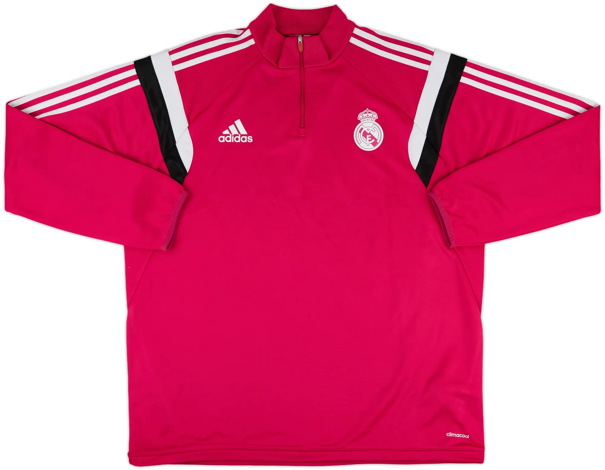 2014-15 Real Madrid adidas 1/4 Zip Drill Top - 8/10 - (XL)