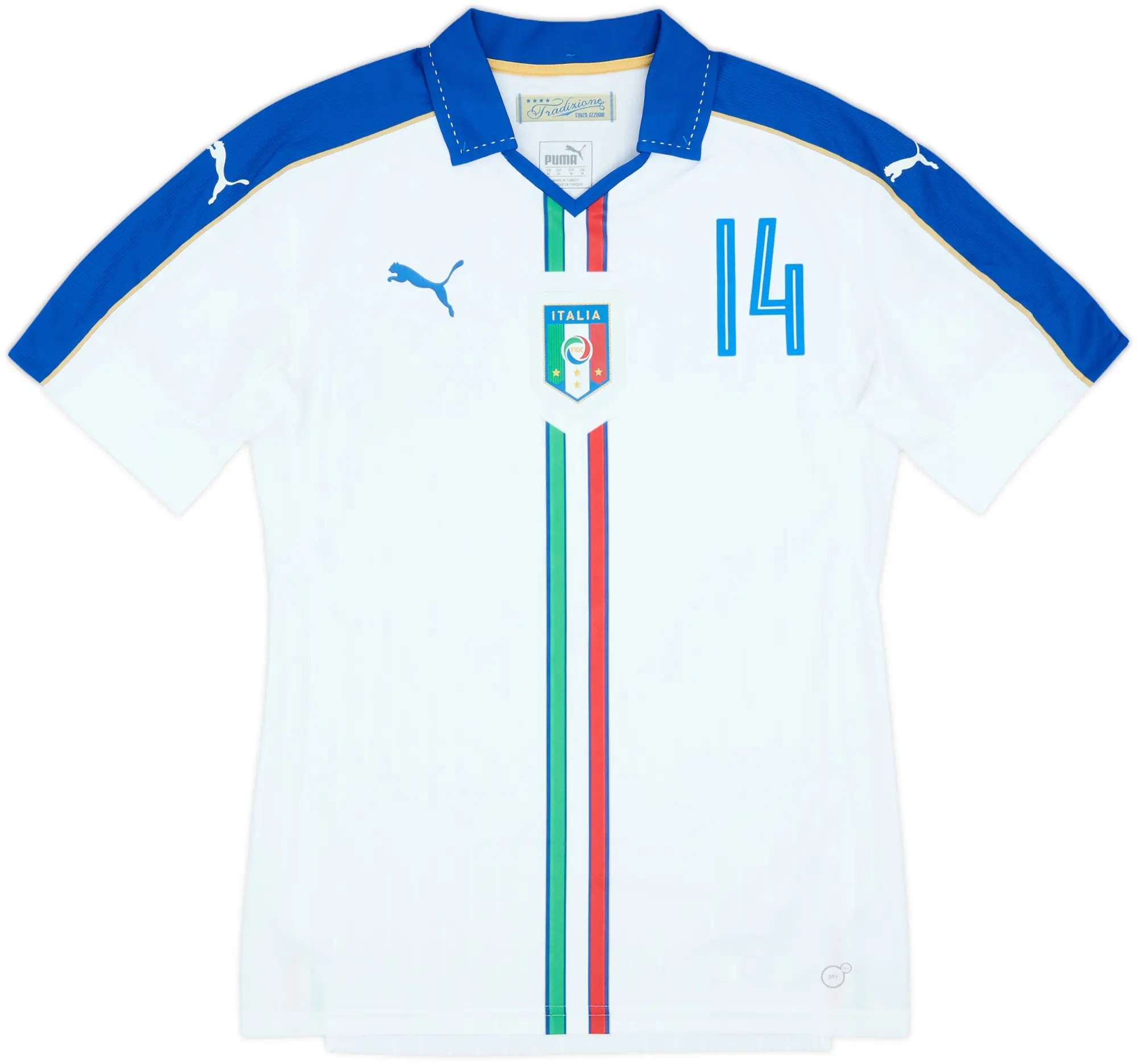 2016-17 Italy Away Shirt #14 - 8/10 - (M)