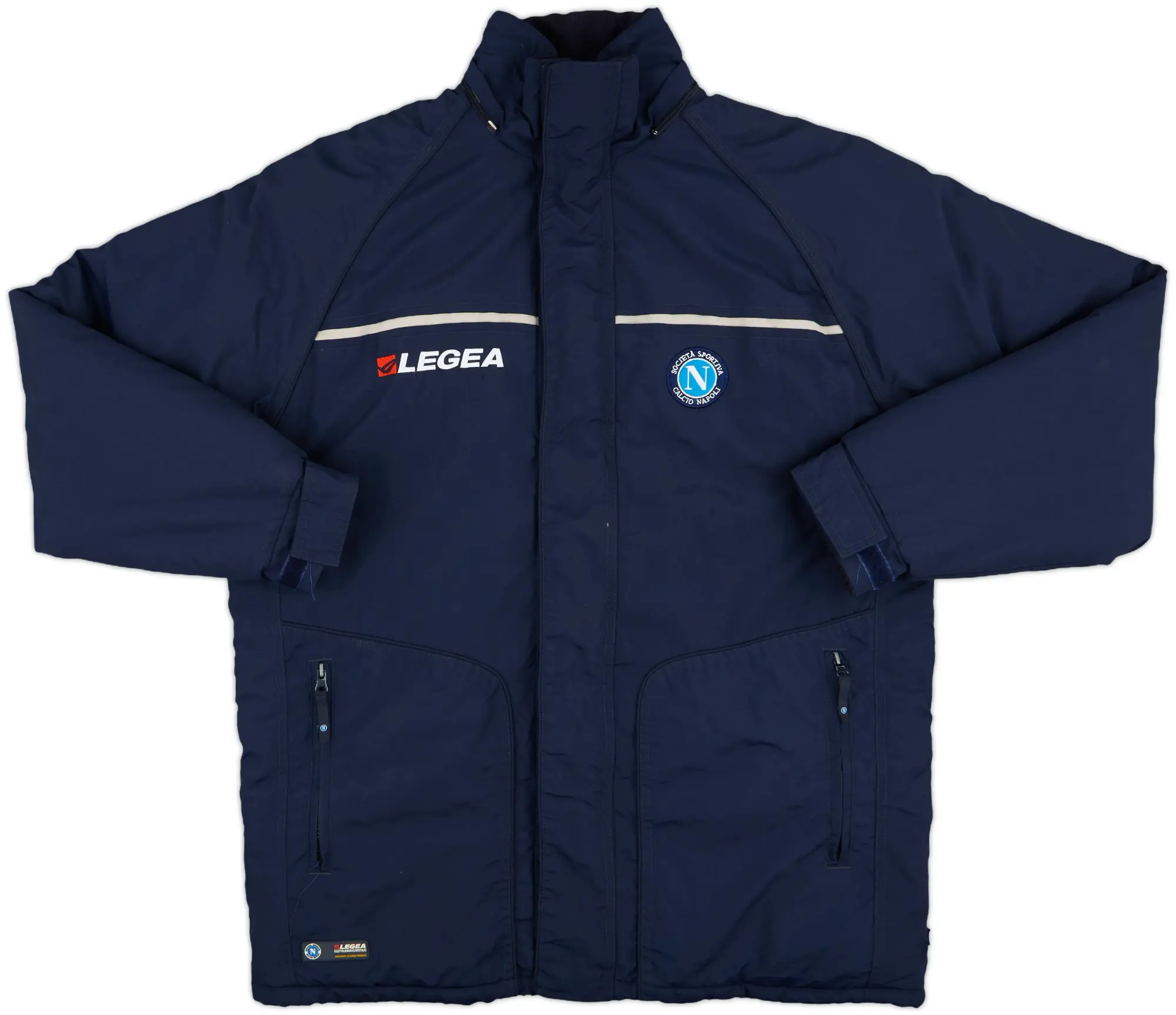 2003-04 Napoli Legea Hooded Rain Jacket - 8/10 - (L)