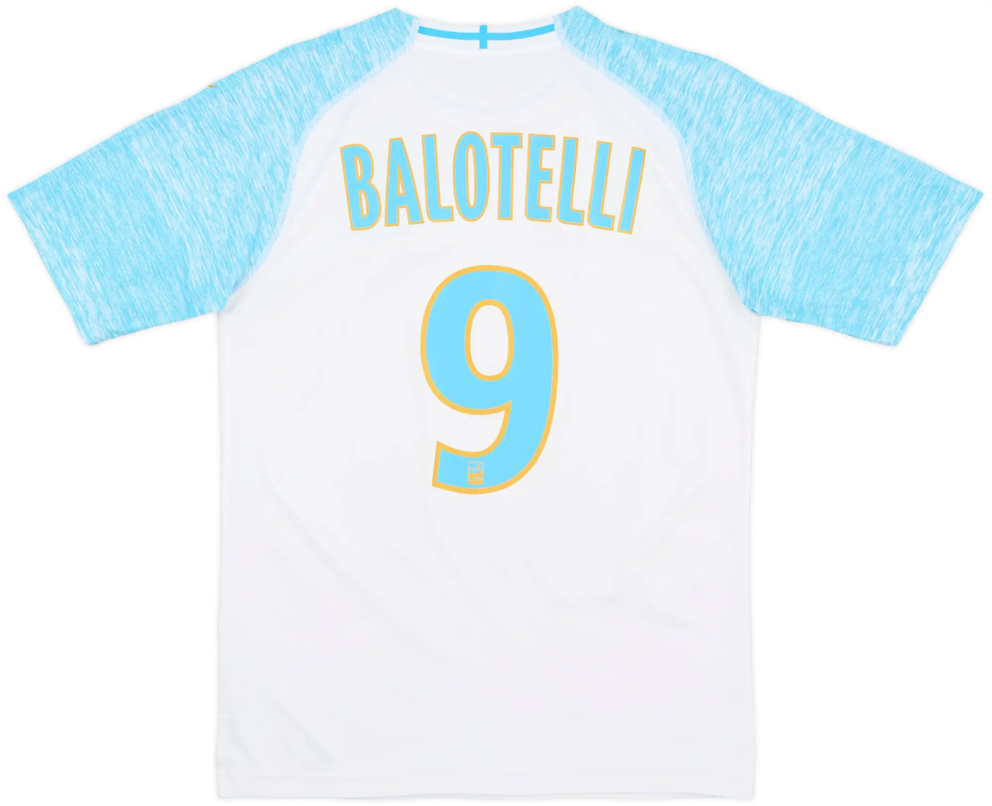 2018-19 Olympique Marseille Home Shirt Balotelli #9 - 8/10 - (S)