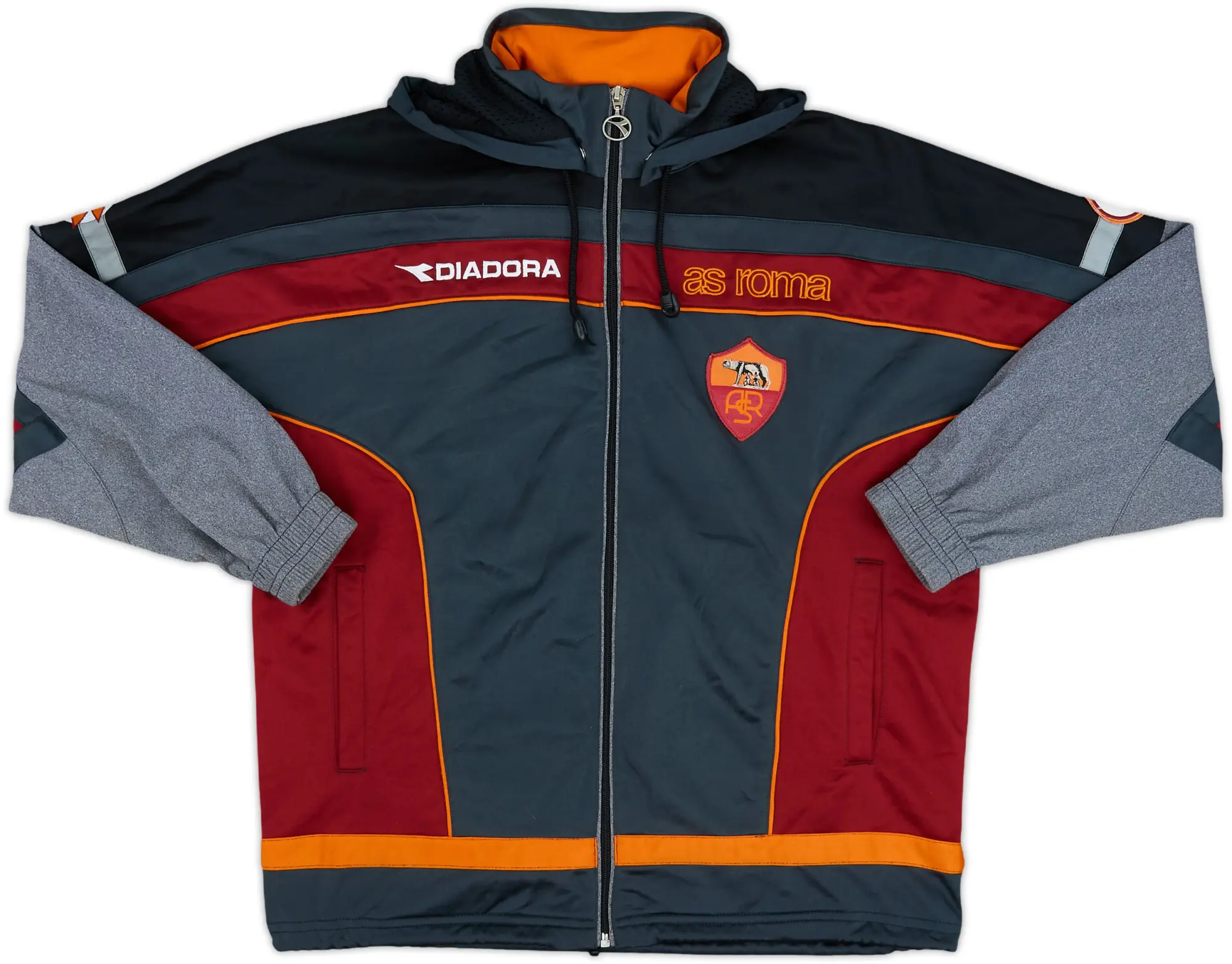 1999-00 Roma Diadora Hooded Track Jacket - 8/10 - (XL)