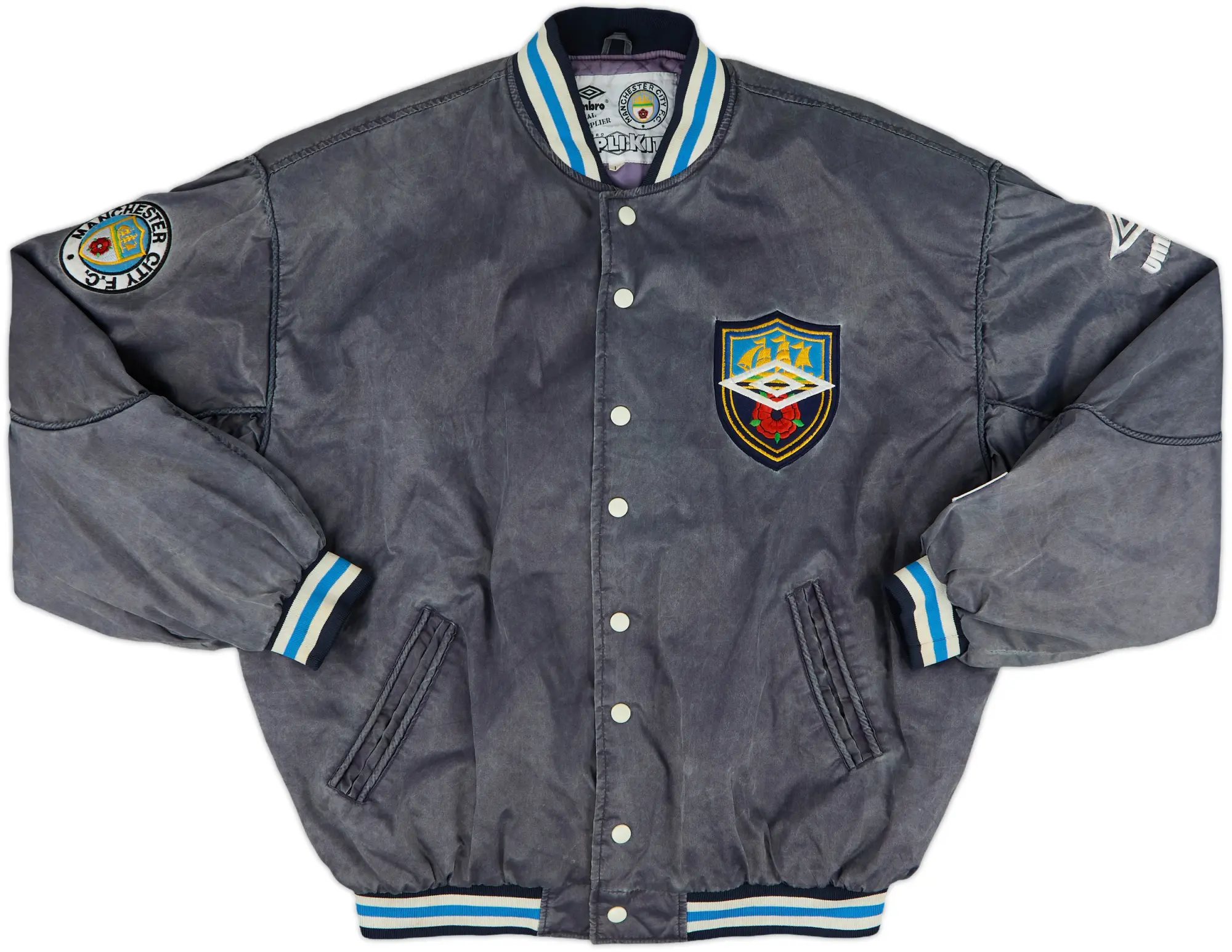 1990-92 Manchester City Umbro Bomber Jacket - 9/10 - (L)