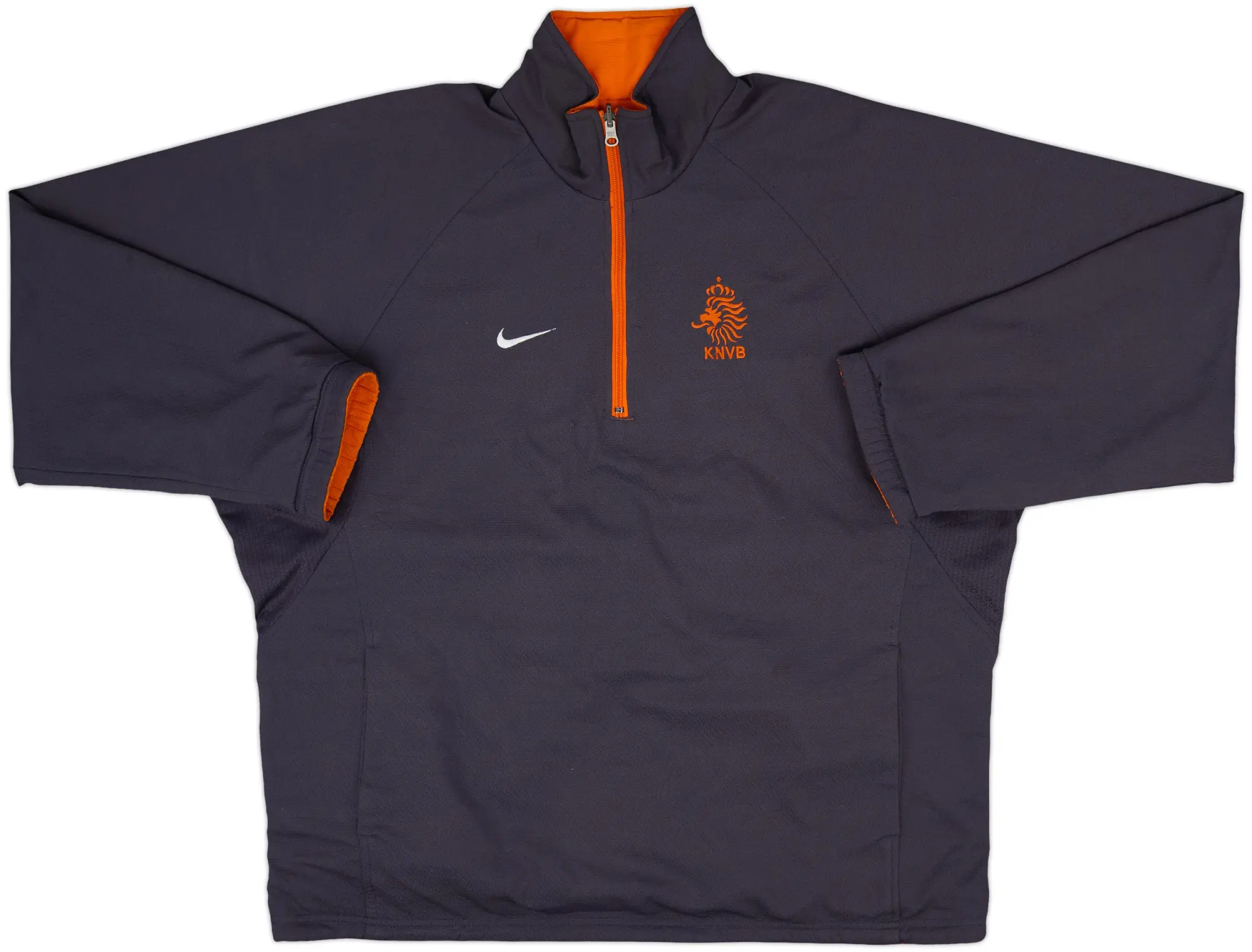 2000-01 Netherlands Nike Reversible 1/4 Zip Track Jacket - 9/10 - (M)