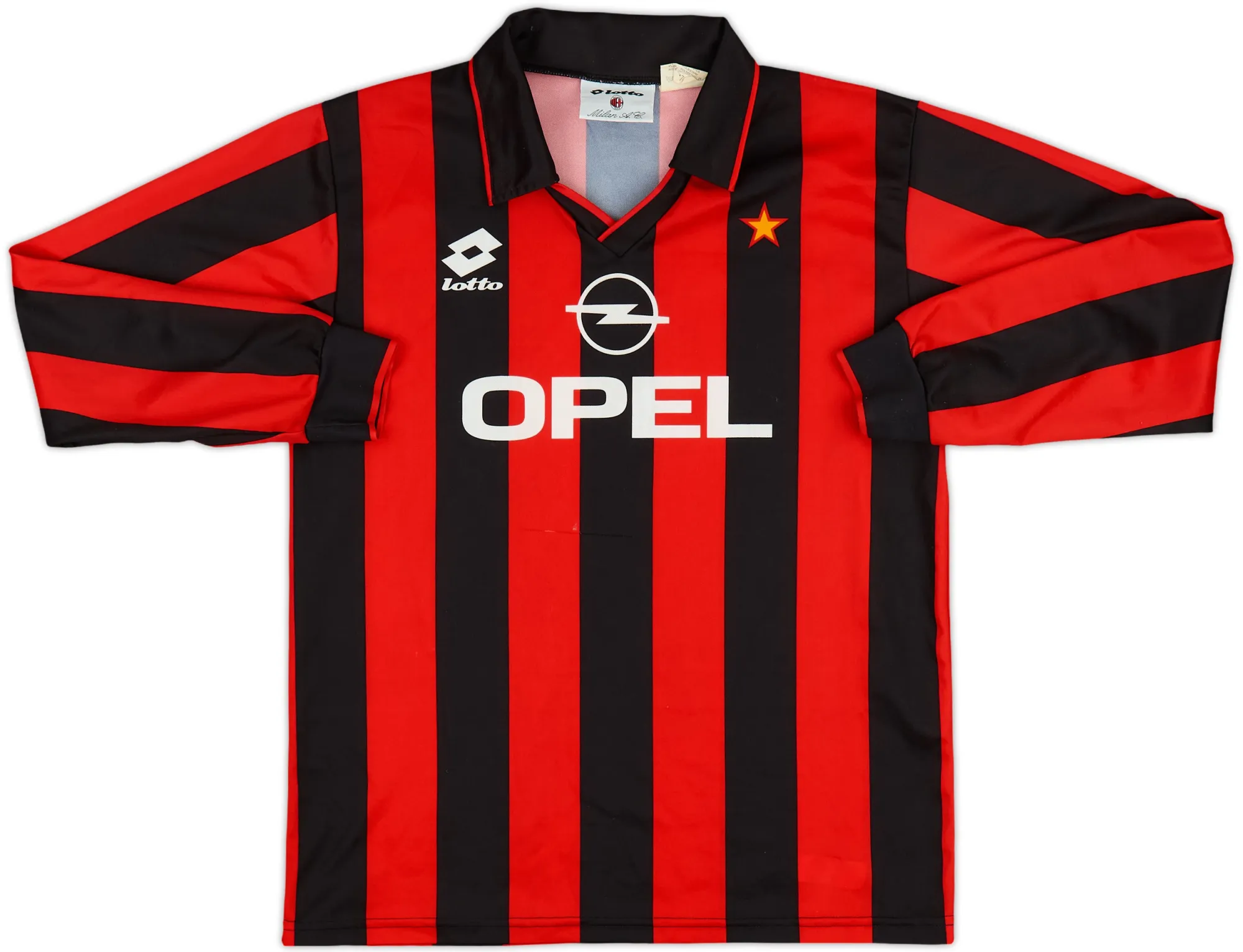 Lotto AC Milan Boys SS Home Shirt 1995/96