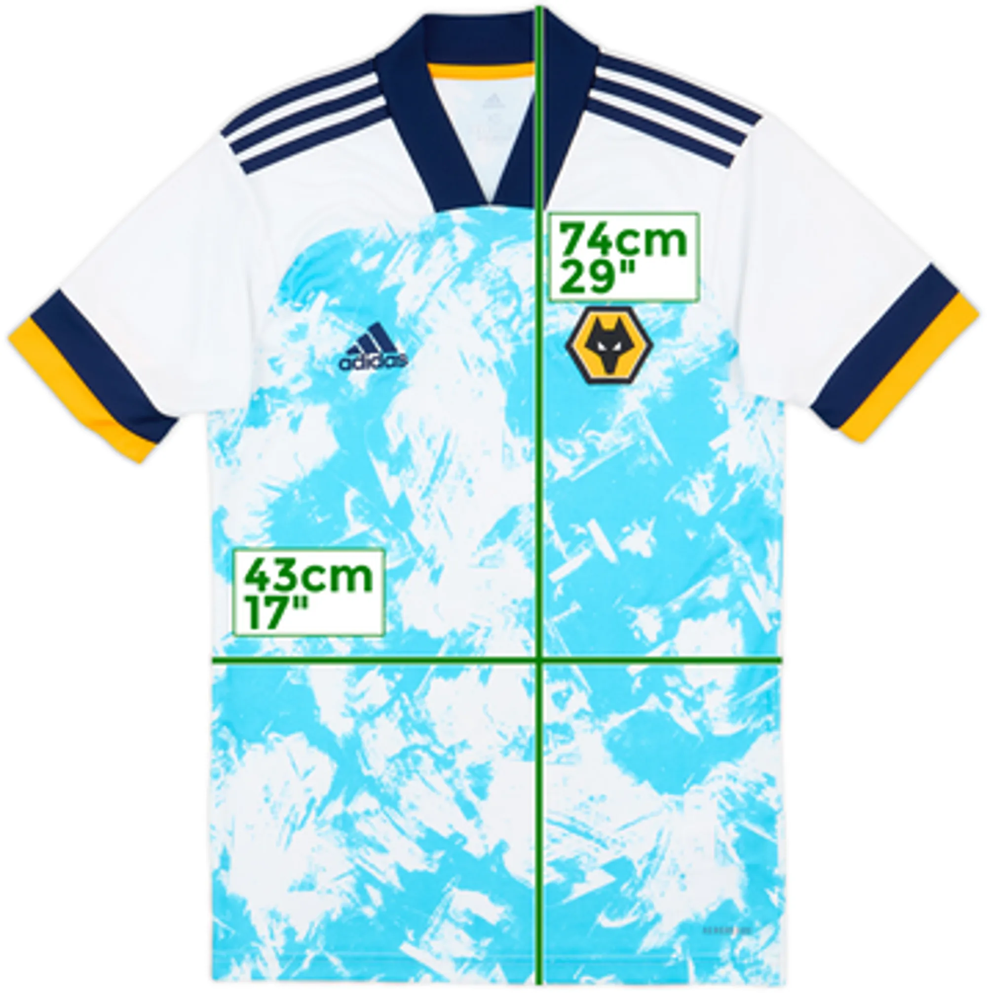 adidas Wolverhampton Wanderers Mens SS Away Shirt 2020/21