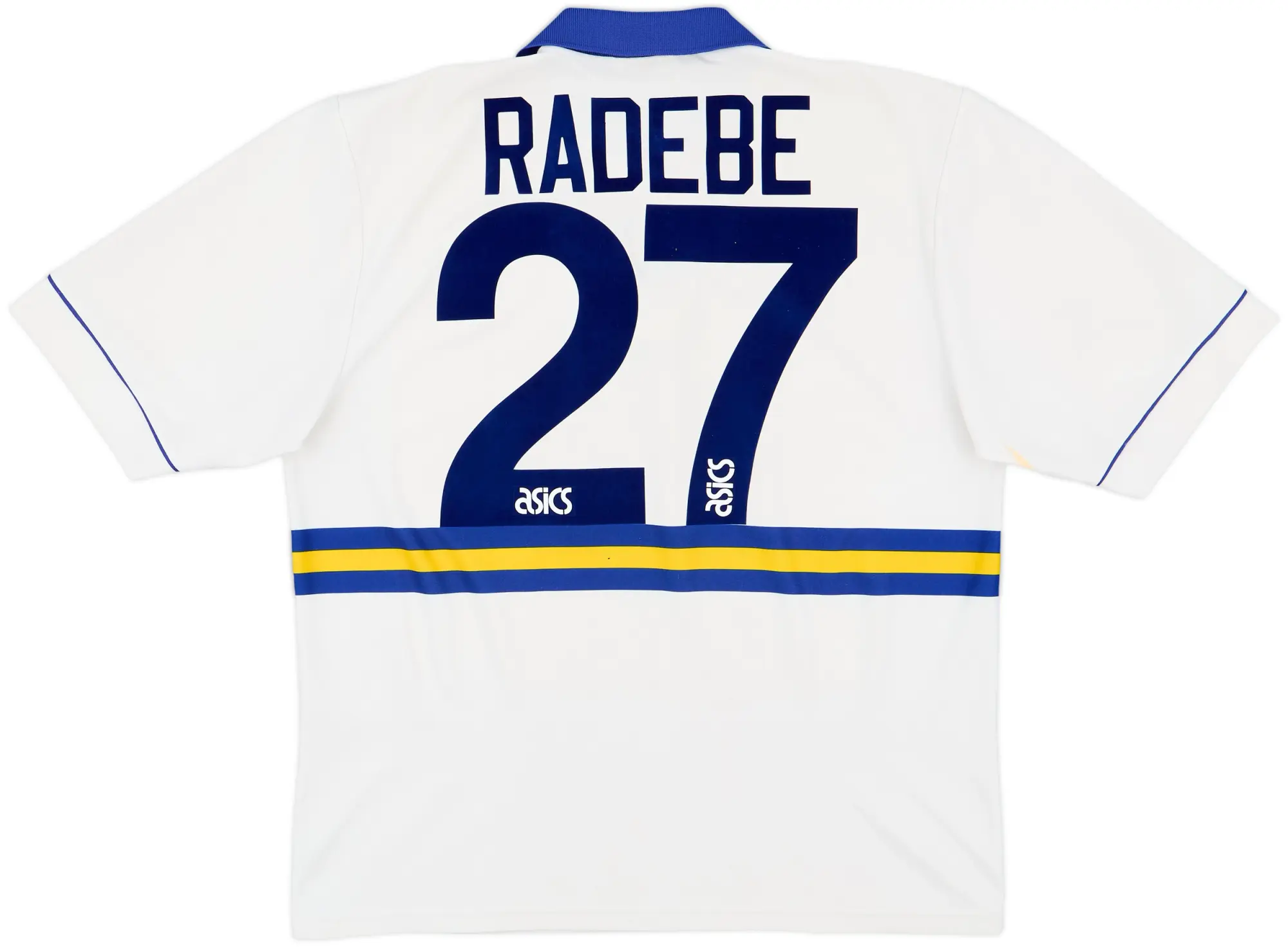 1993-95 Leeds United Home Shirt Radebe #27 - 6/10 - (L)