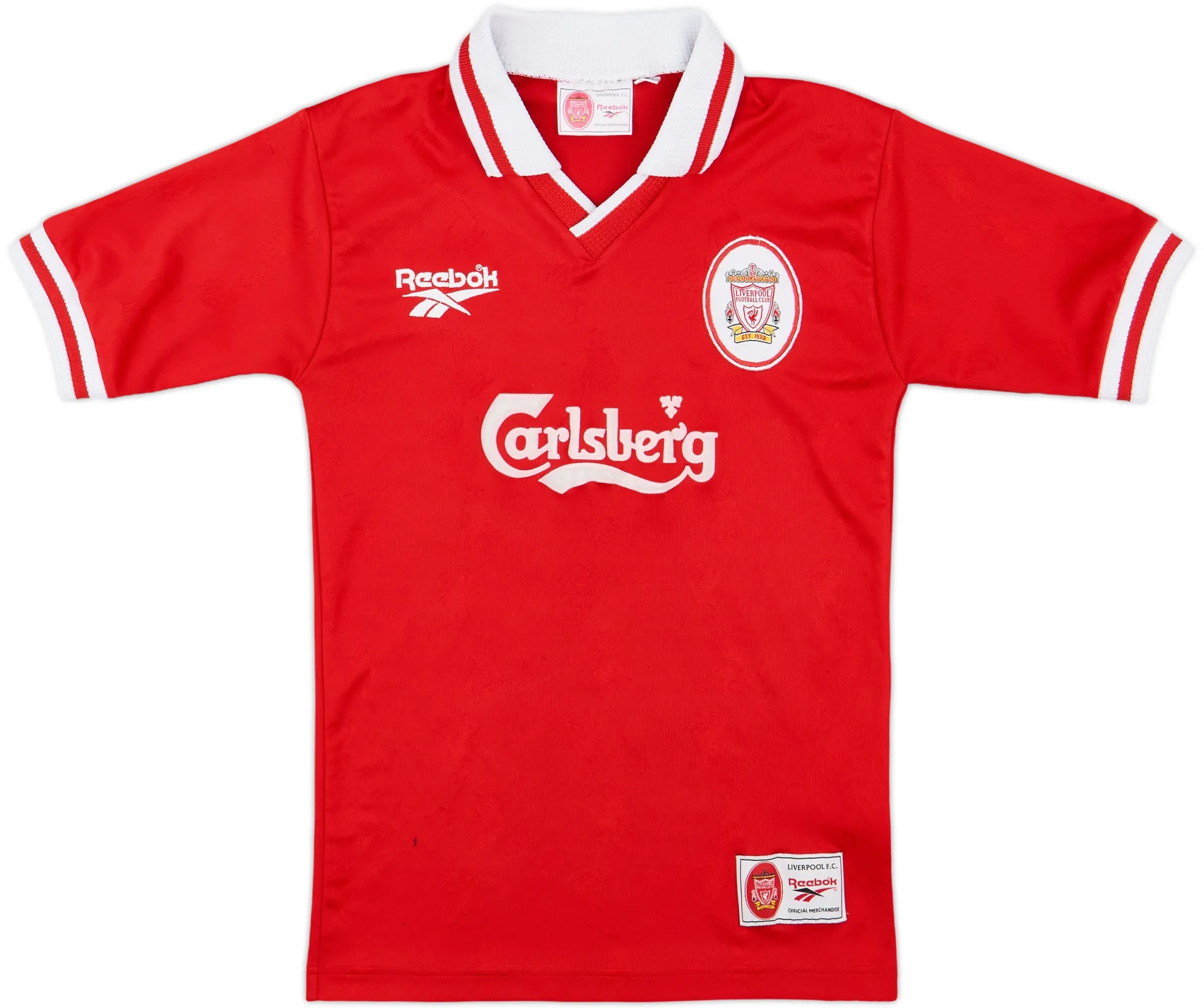 Reebok Liverpool Mens SS Home Shirt 1996/98