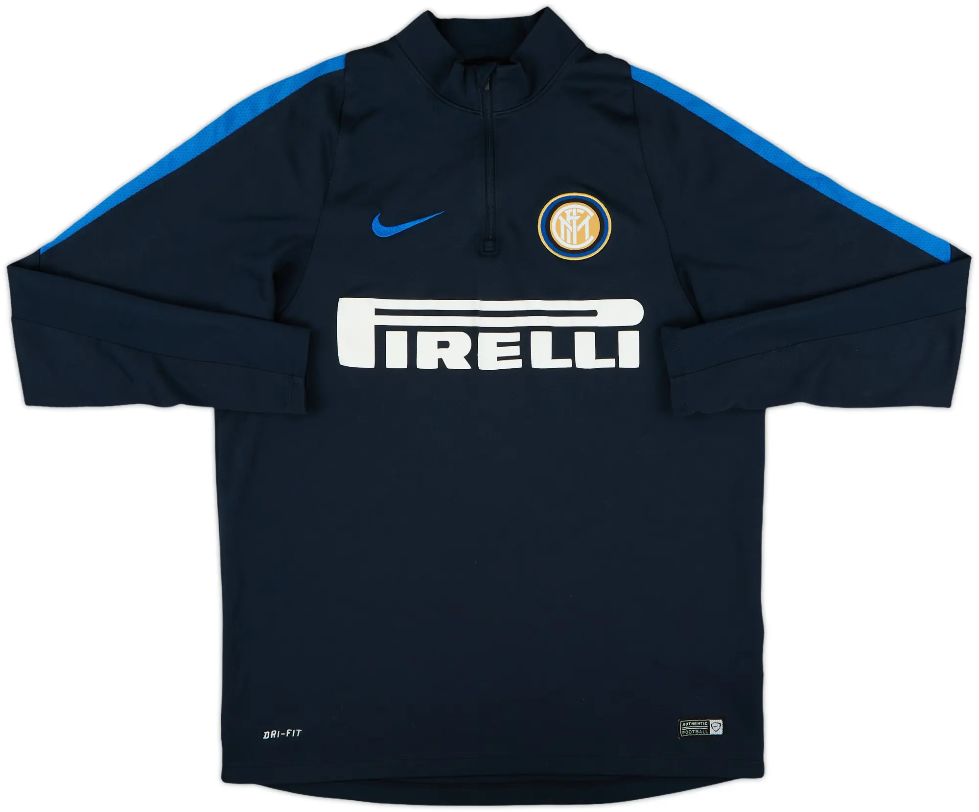 2015-16 Inter Milan Nike 1/4 Zip Drill Top - 8/10 - (L)