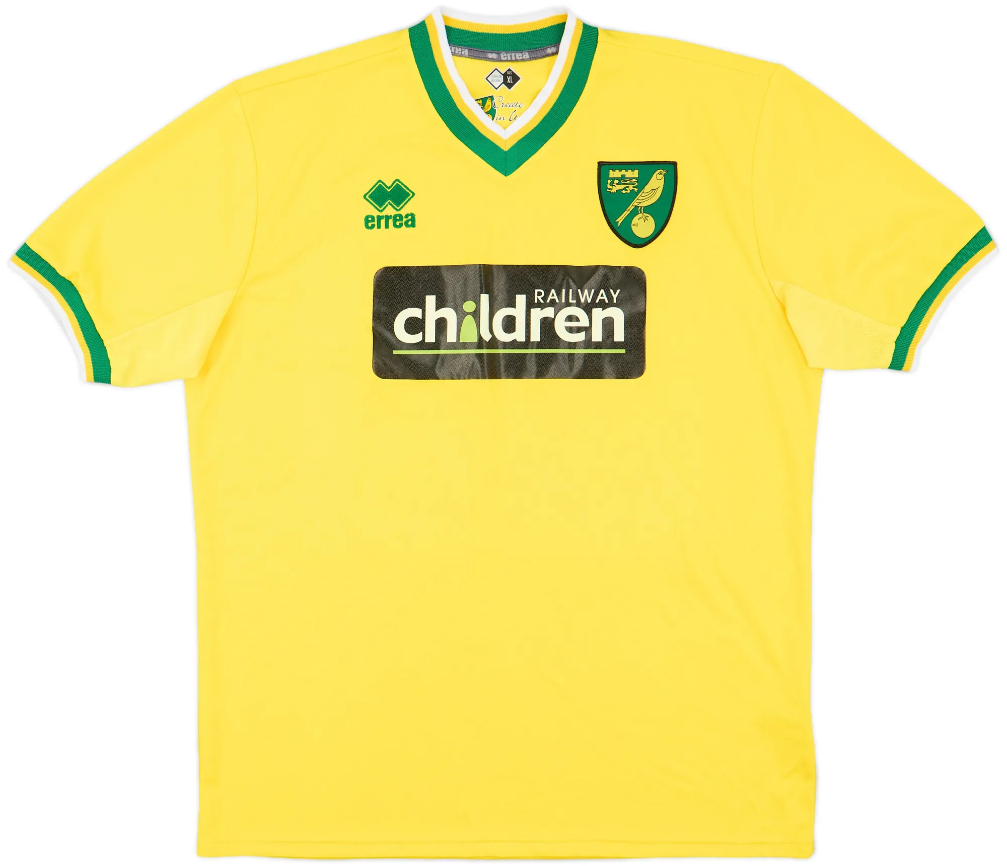 Errea Norwich City Mens SS Home Shirt 2011/12