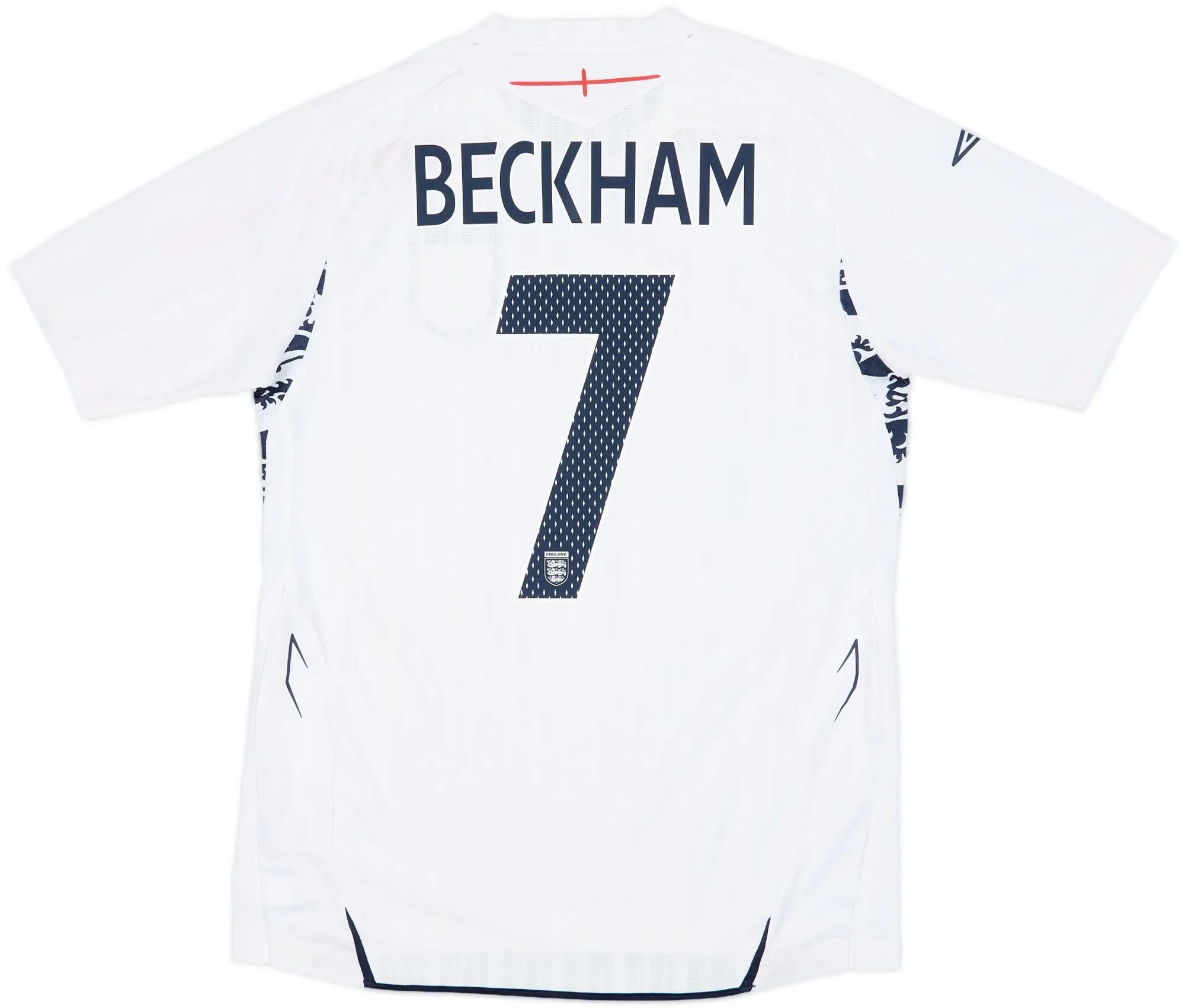 2007-09 England Home Shirt Beckham #7 - 6/10 - (M)