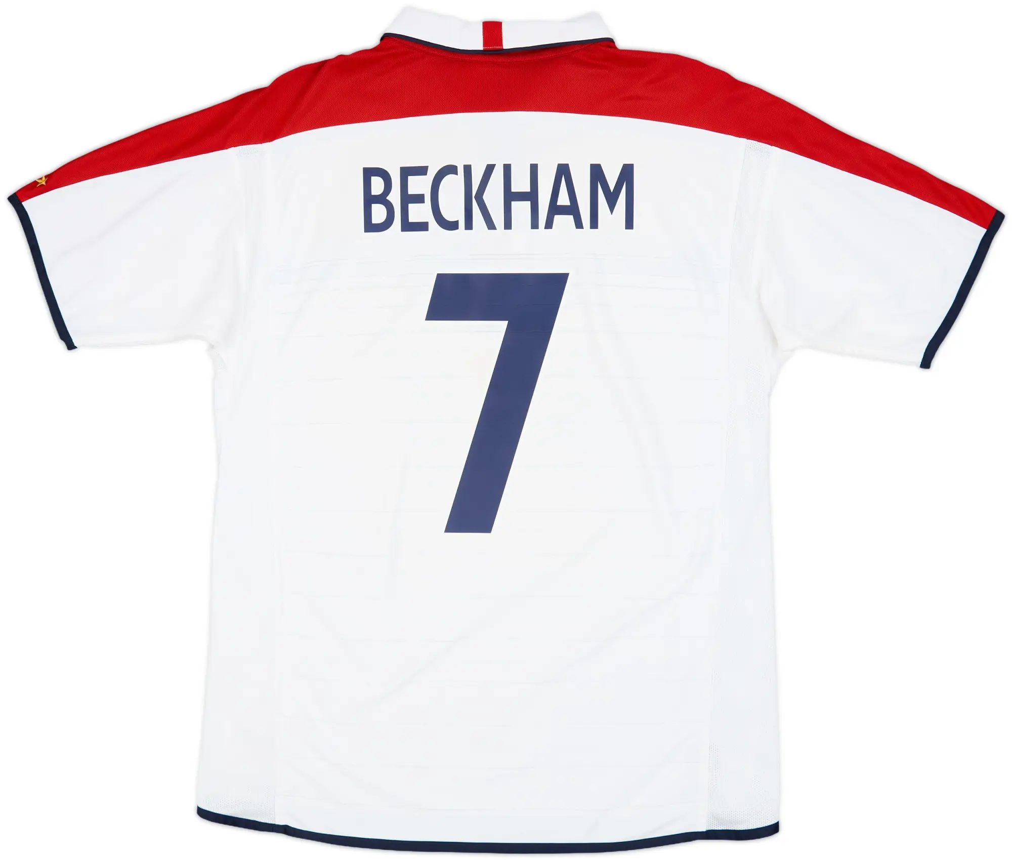 2003-05 England Home Shirt Beckham #7 - 7/10 - (L)